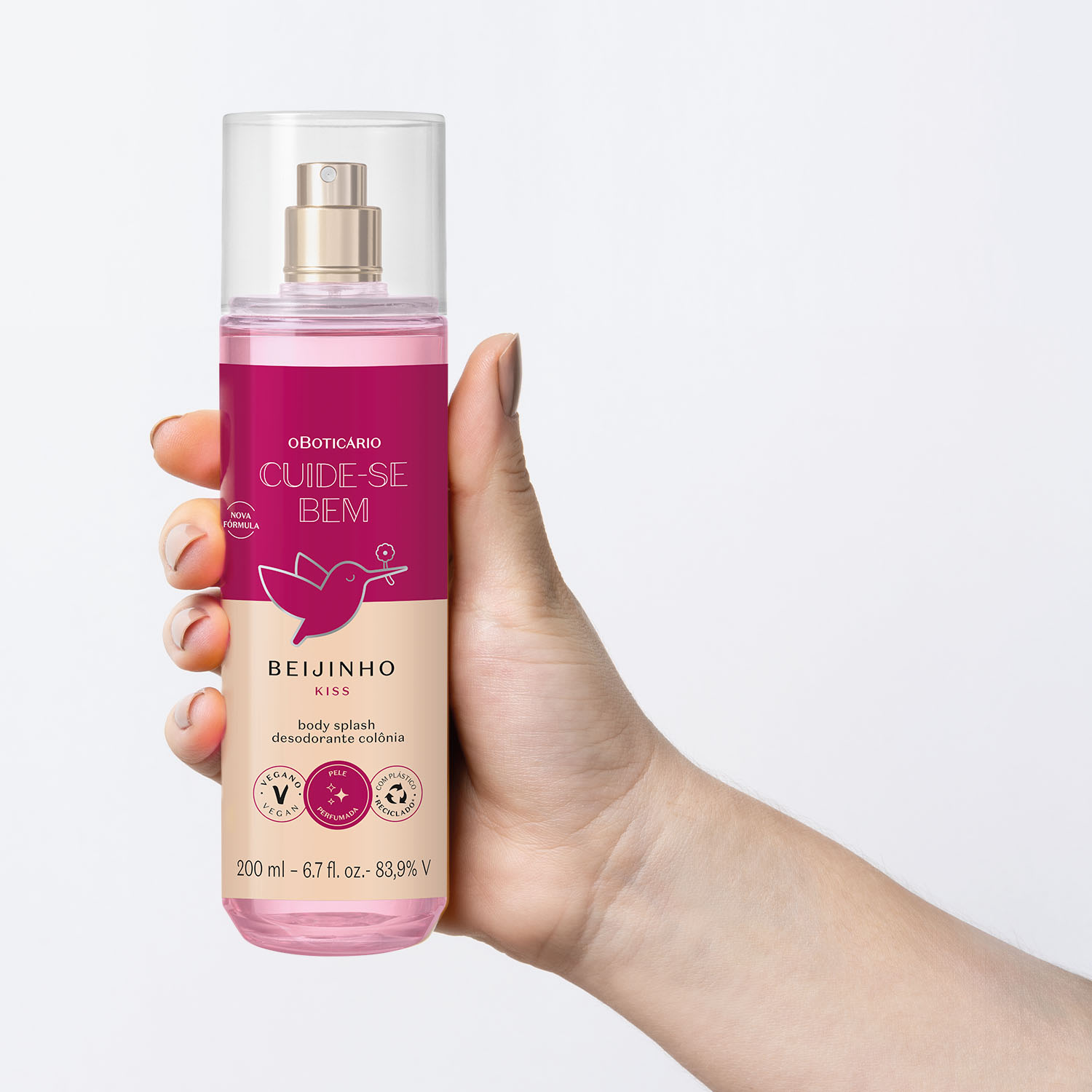 Body Splash Desodorante Colônia Cuide-se Bem Beijinho 200ml