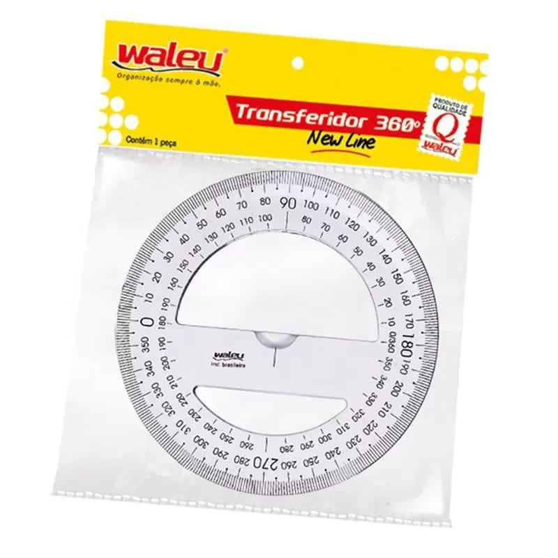 Transferidor Waleu 360 Graus New Line Cristal Unidade