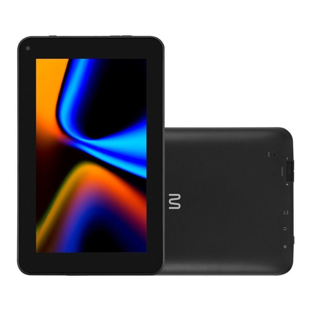 Tablet 7 Polegadas Multi M7 64GB Quad-Core Android 13 Go Edition Wifi Preto - NB409