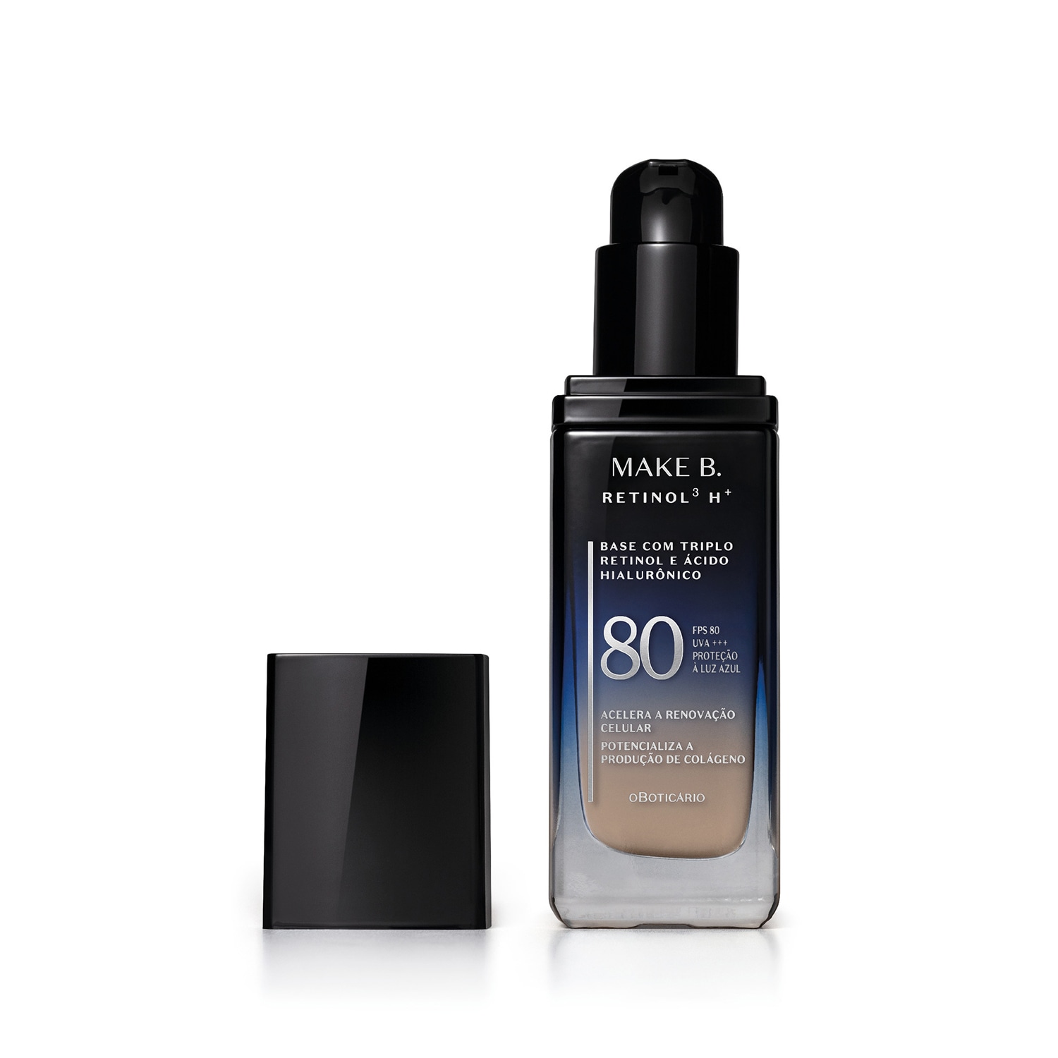 Base Líquida FPS80 Make B. Retinol³ H+ Cor 120N 26g