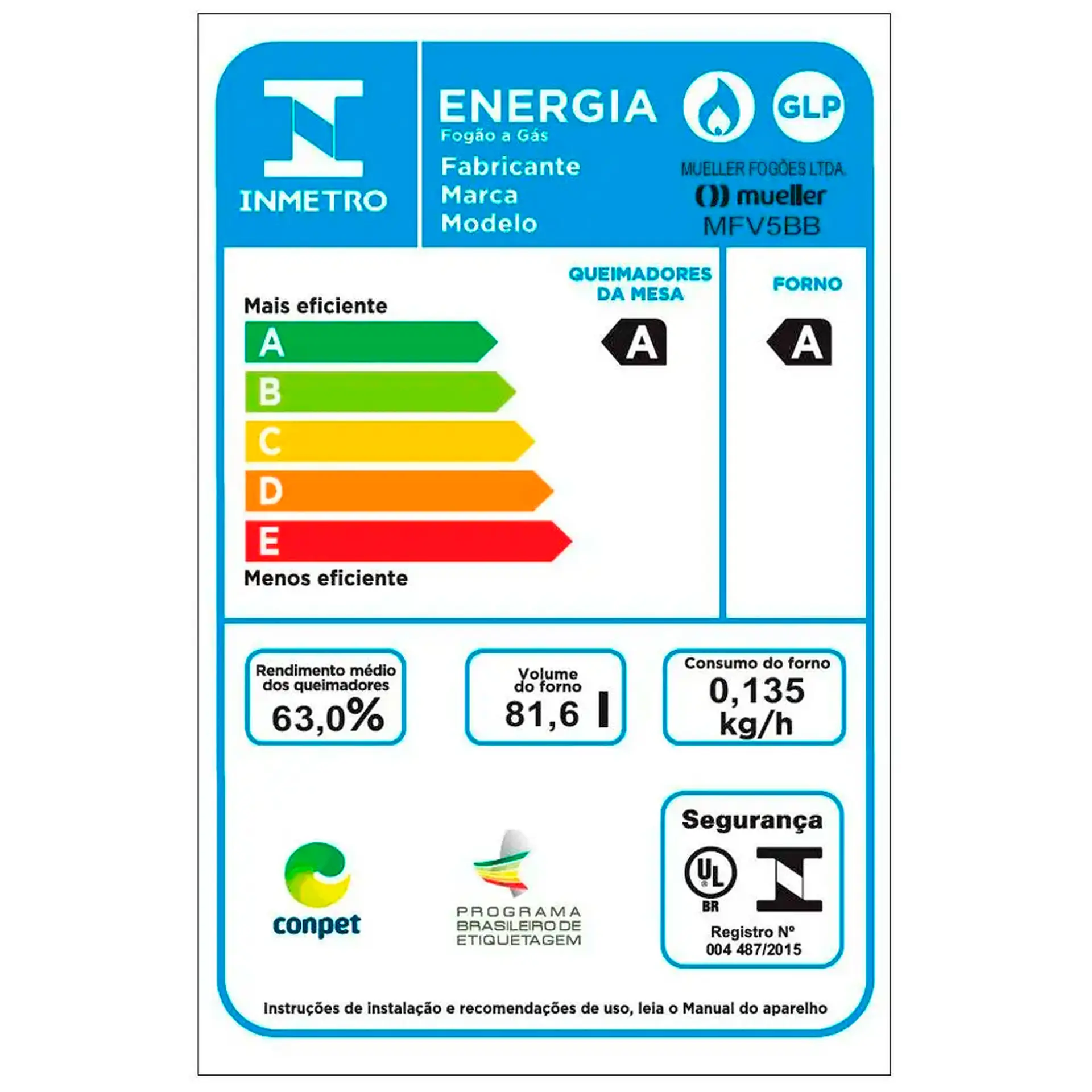Fogão Mueller MFV5BB 5 Bocas Automático Mesa de Vidro Temperado com Ultra Chama - Preto - Bivolt