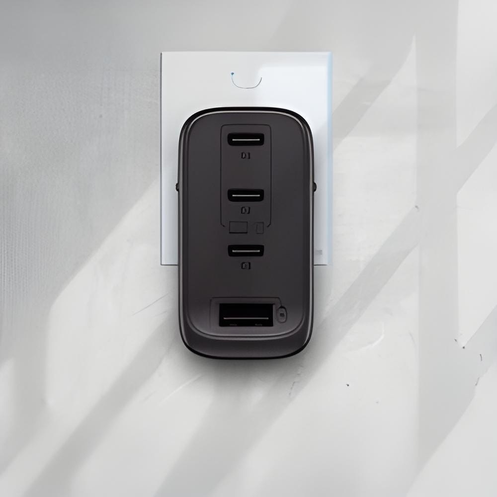 Carregador Ultra Rápido 3 Portas USB-C E 1 USB-A EC 31 Power 100W GAN Preto Intelbras