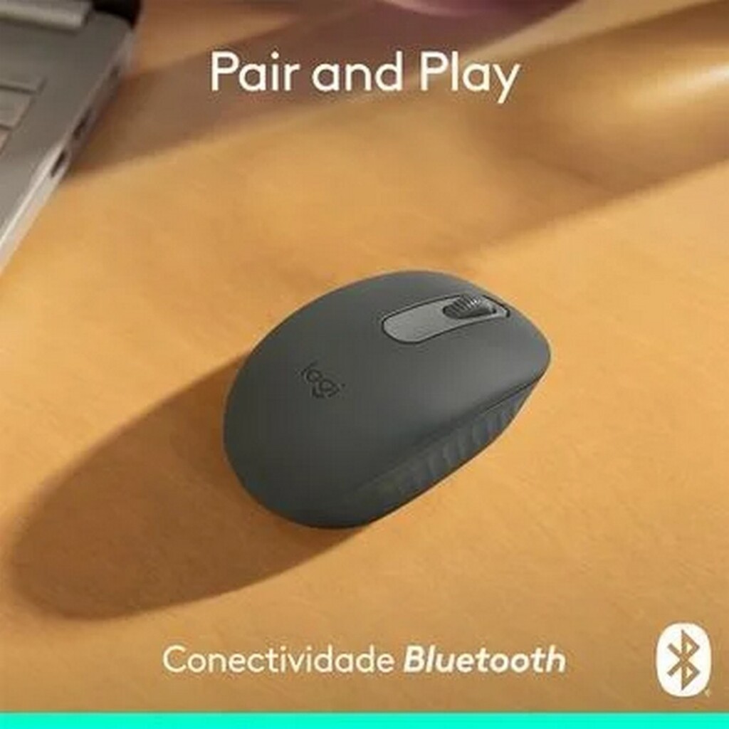 Mouse Sem Fio Logitech M196 1000dpi Grafite