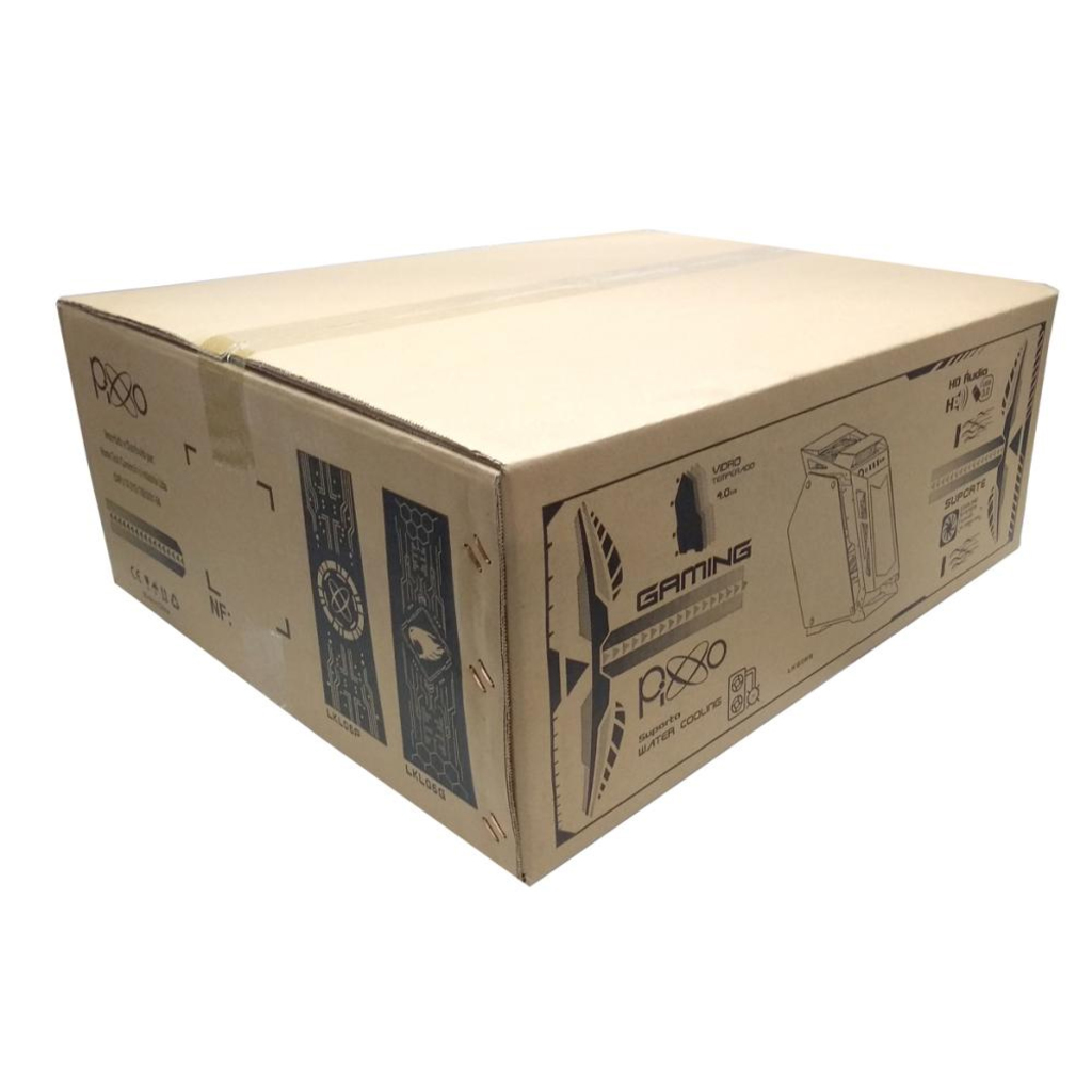 Gabinete Gamer Pixxo GS Lumine Preto sem Fonte e Cooler Led RGB com Lateral de Vidro - CGLKL06G