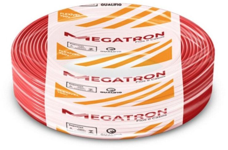 Cabo de Energia Flexível 750V 1,5mm Vermelho Megatron 7442 Rolo 100m