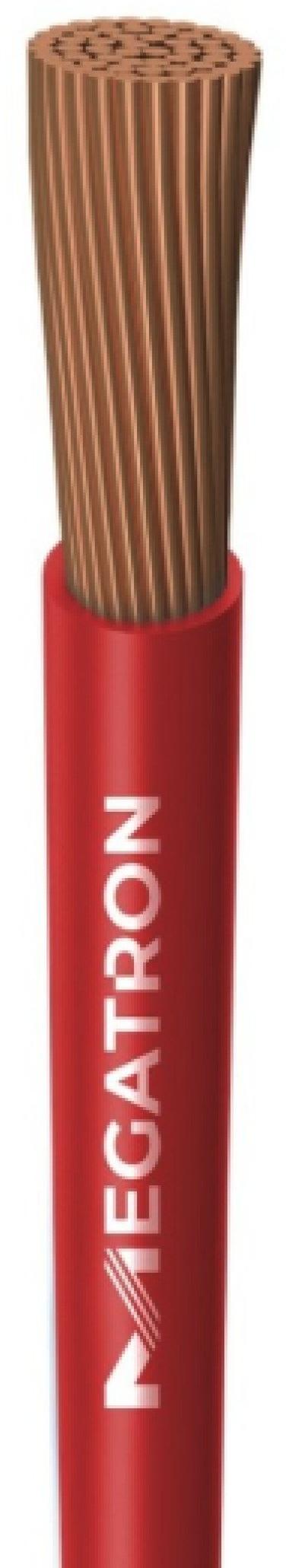 Cabo de Energia Flexível 750V 1,5mm Vermelho Megatron 7442 Rolo 100m