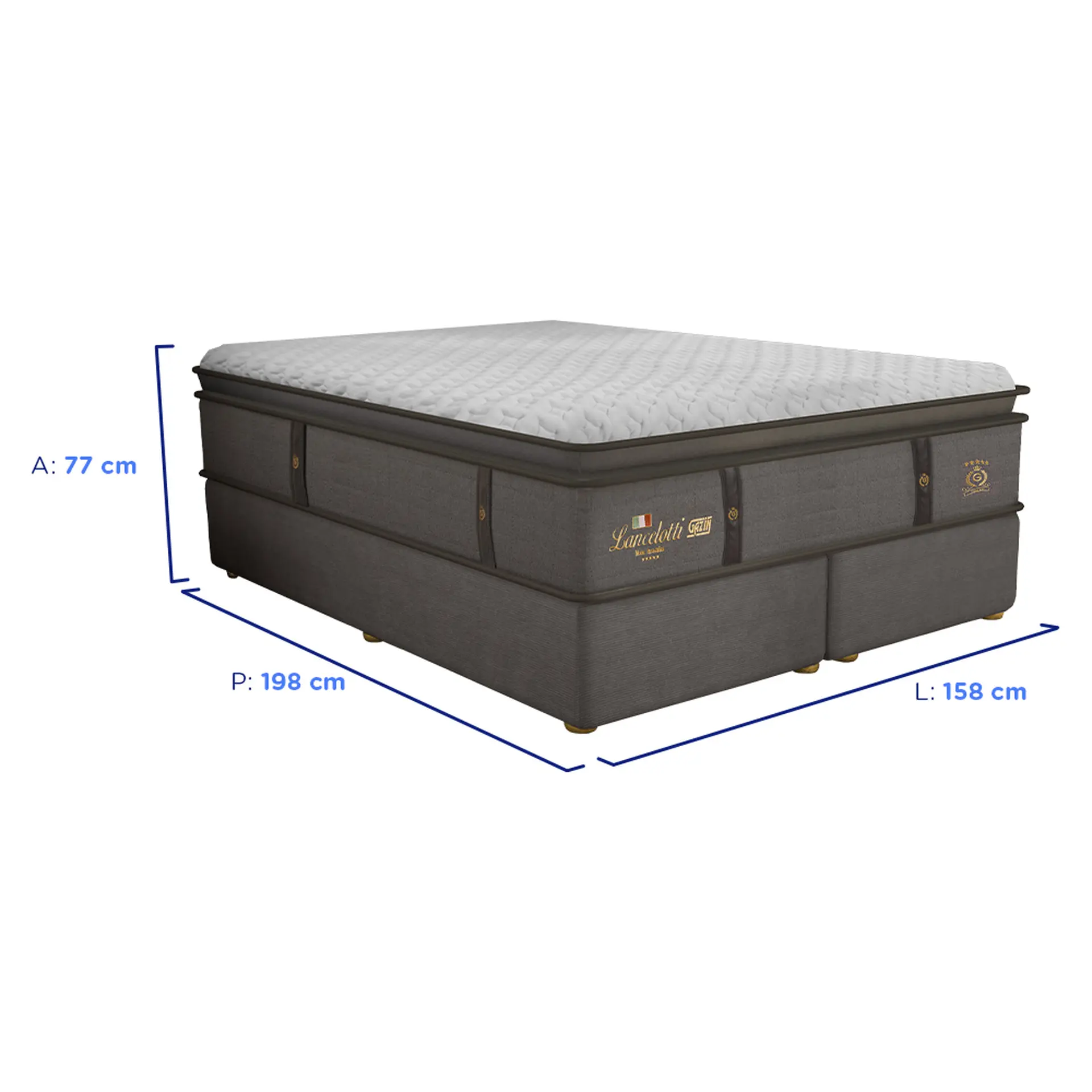 Colchão Cama Box Gazin Molas BlueWave King Size Lancelotti 193x203