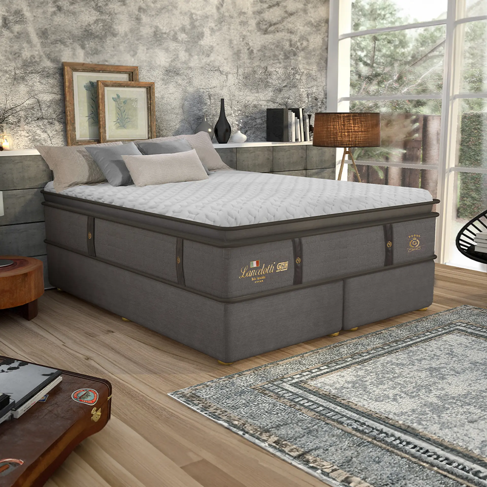 Colchão Cama Box Gazin Molas BlueWave King Size Lancelotti 193x203