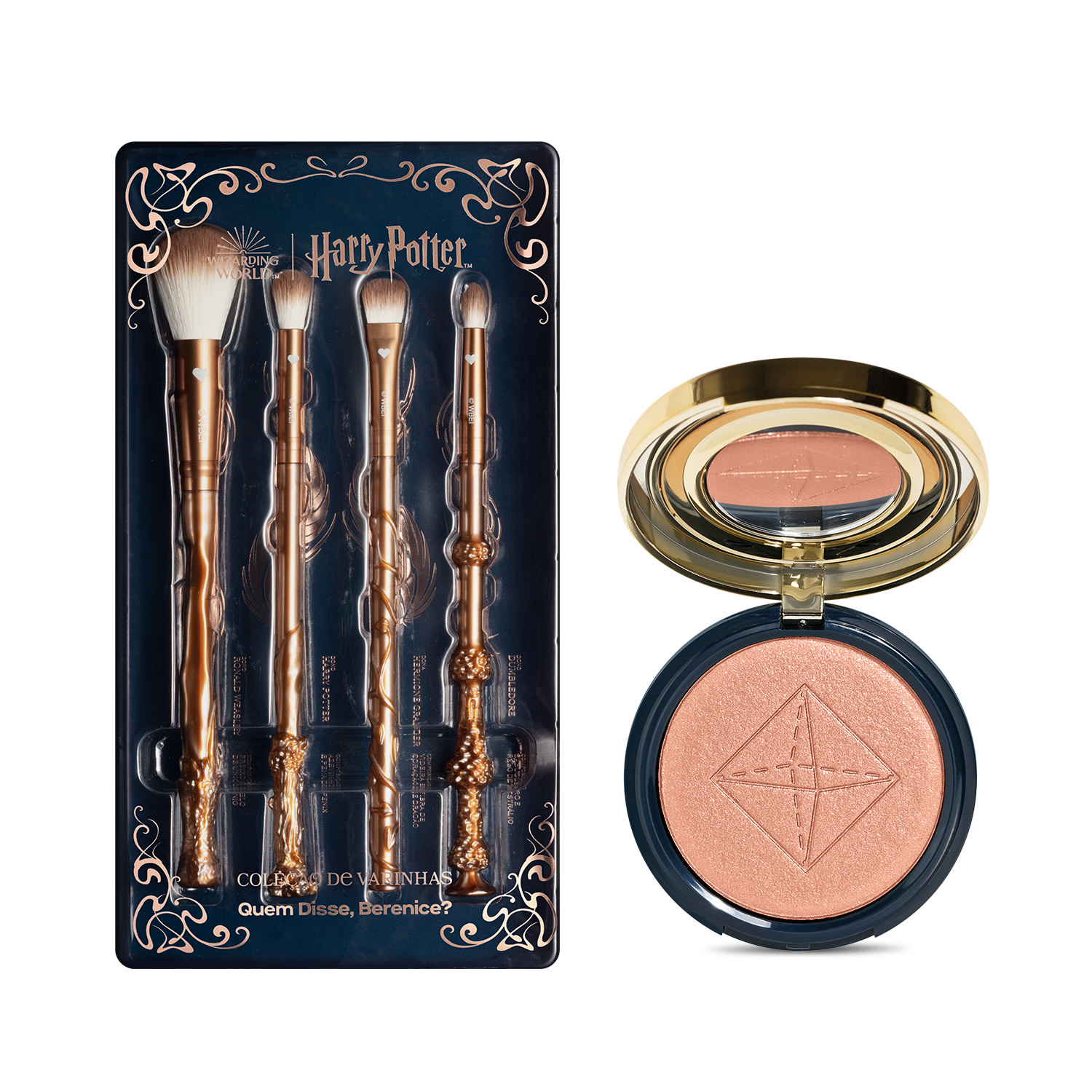 Combo Harry Potter Quem Disse, Berenice?: Iluminador Cremoso Rosado 5g + Kit Pincéis