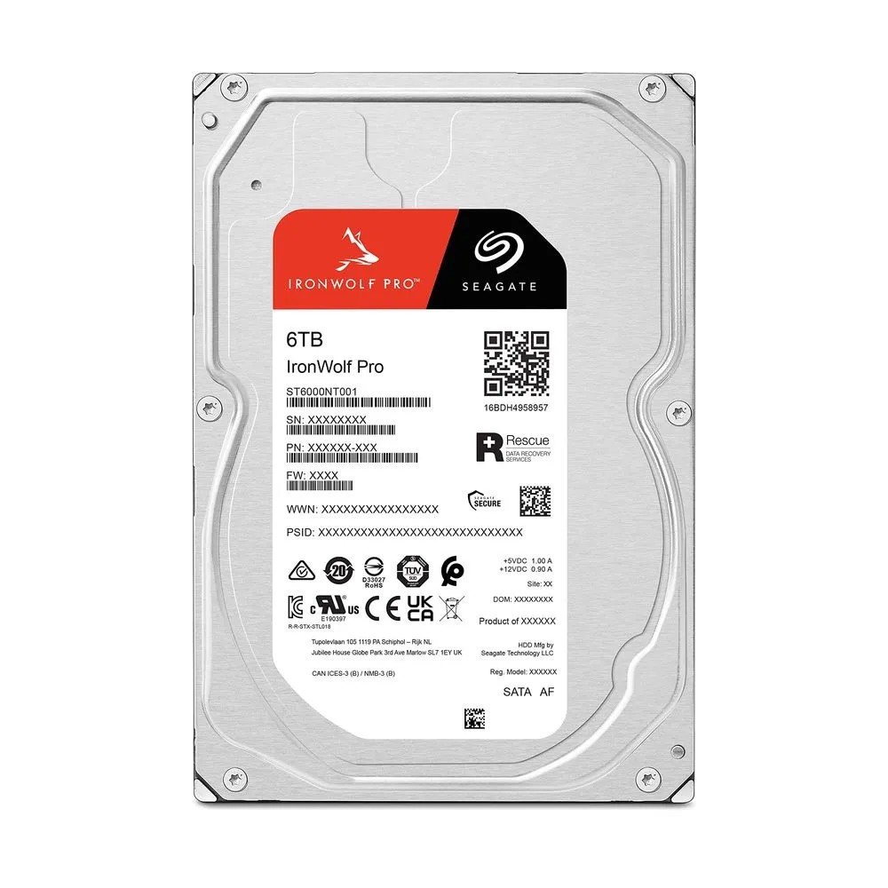 Hard Disk Servidor  6TB Sata 6 Gb/s Seagate Ironwolf Nas 7200 RPM ST6000NT001