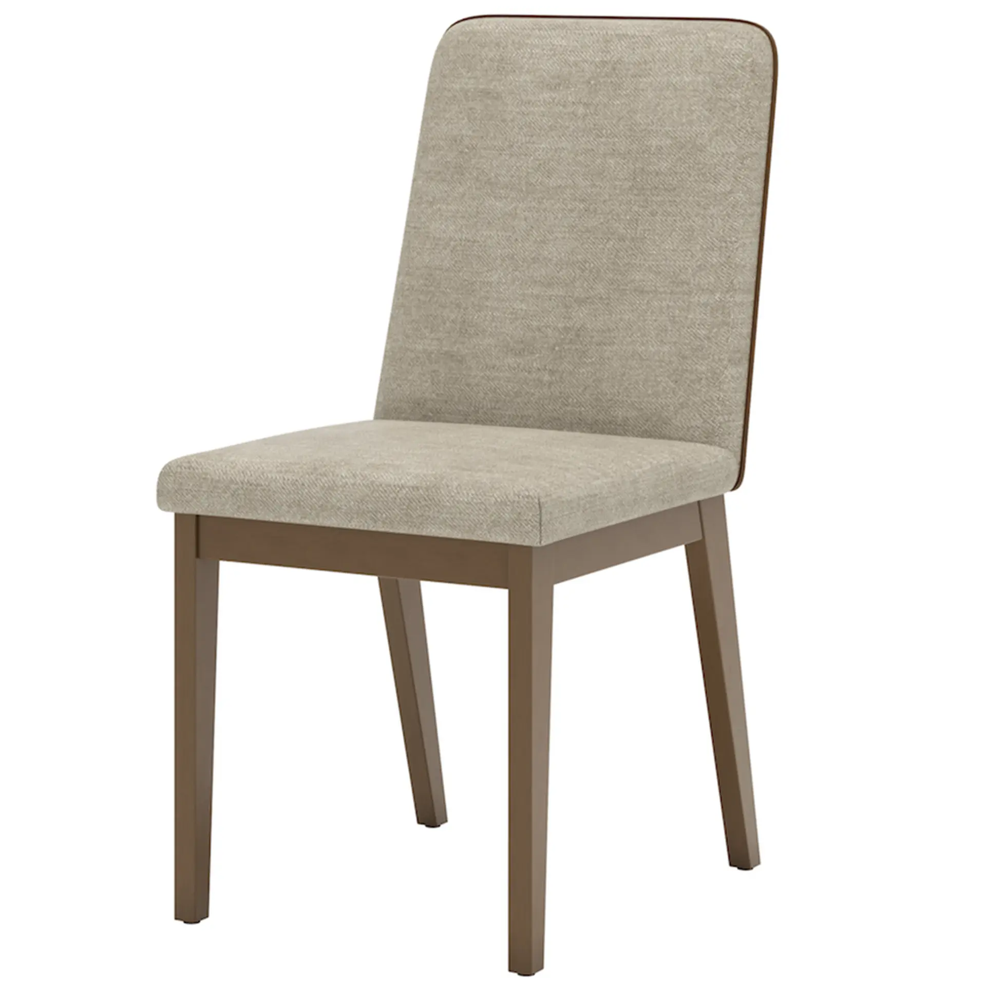 Conjunto de Mesa 8 Cadeiras Tampo Madeira e Vidro Olivia Henn - Nature/Corano/Caramelo/Creme