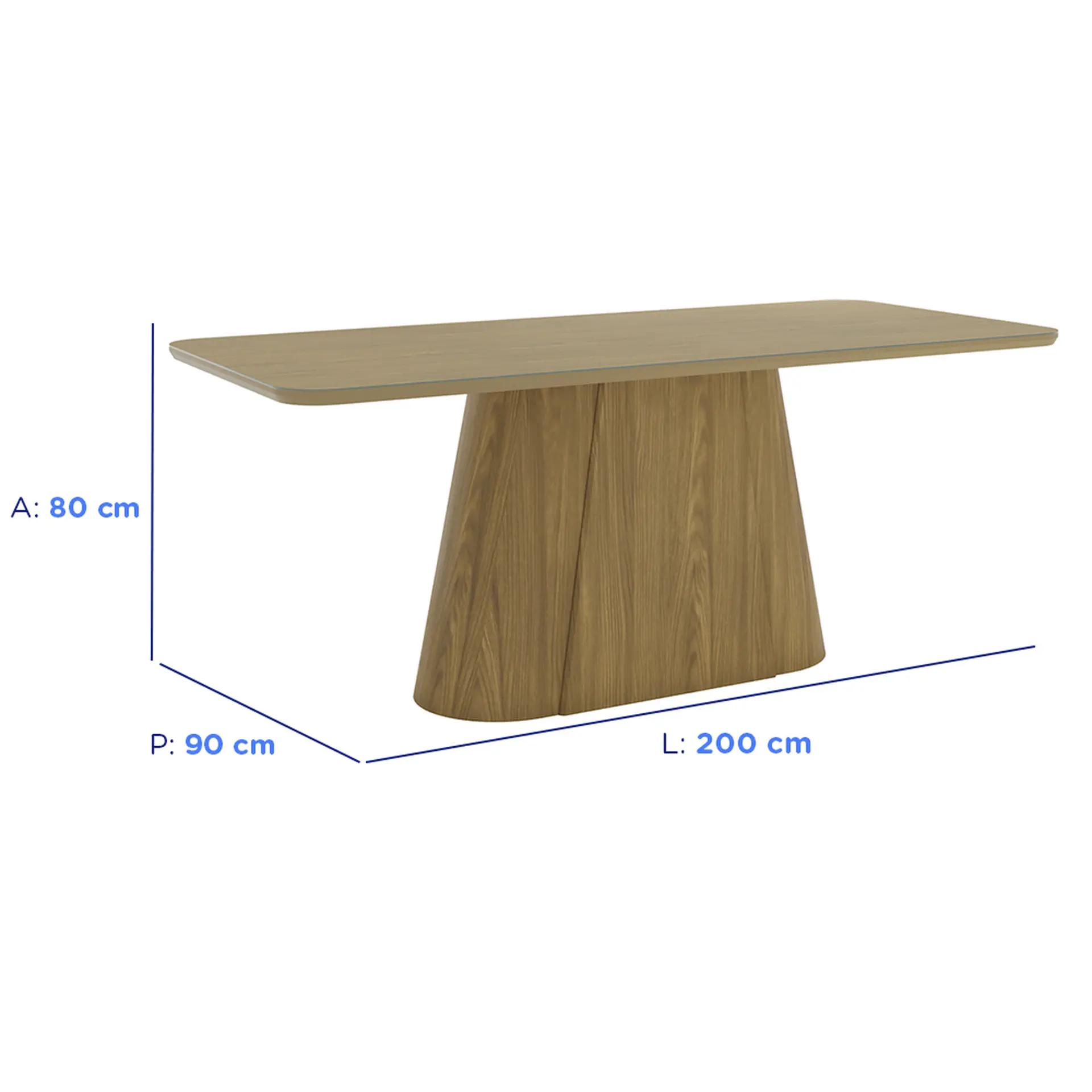 Conjunto de Mesa 8 Cadeiras Tampo Madeira e Vidro Olivia Henn - Nature/Corano/Caramelo/Creme