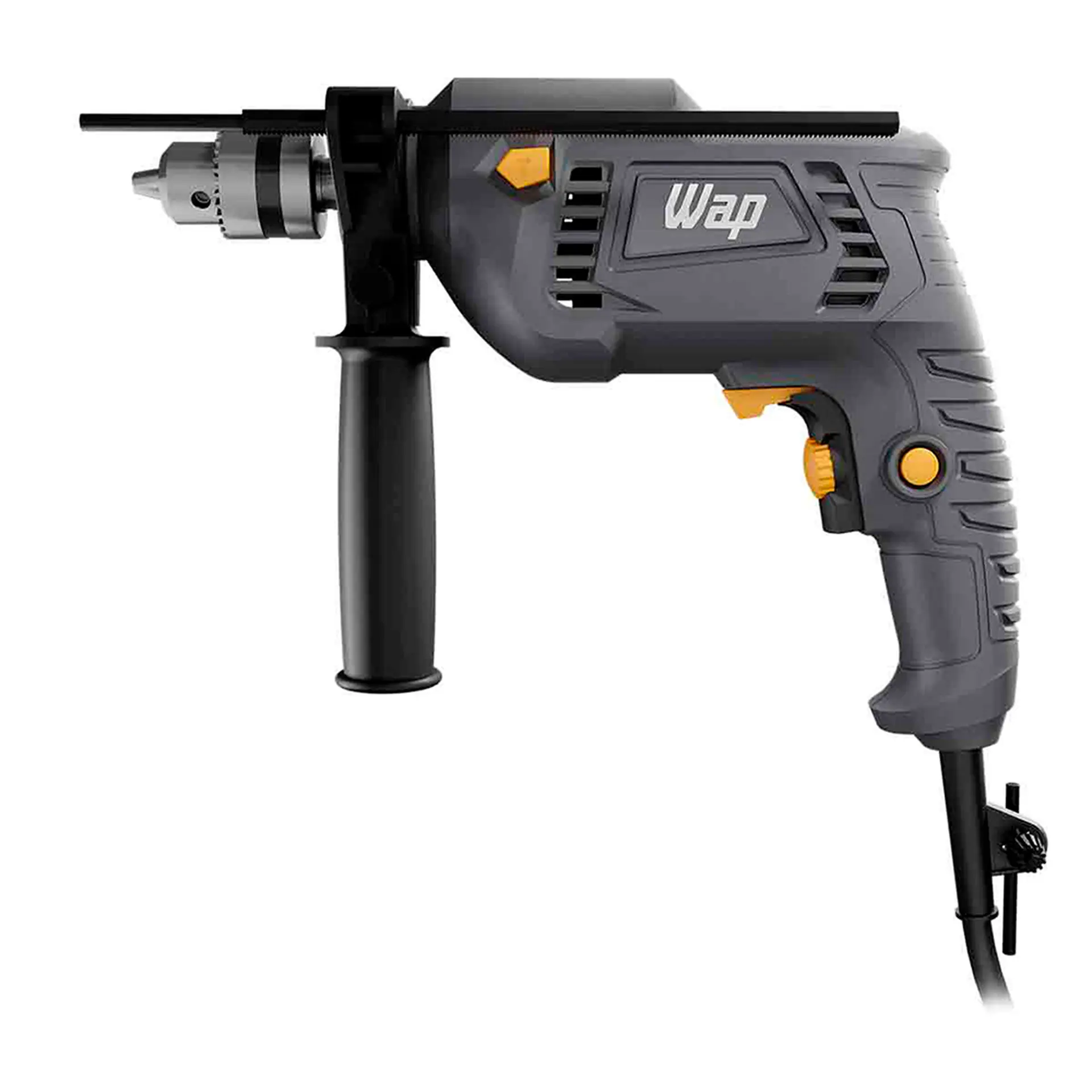 Furadeira e Parafusadeira de Impacto Wap 3/8 Polegadas 700W WF 700K10 - Cinza/Amarelo - 110 Volts