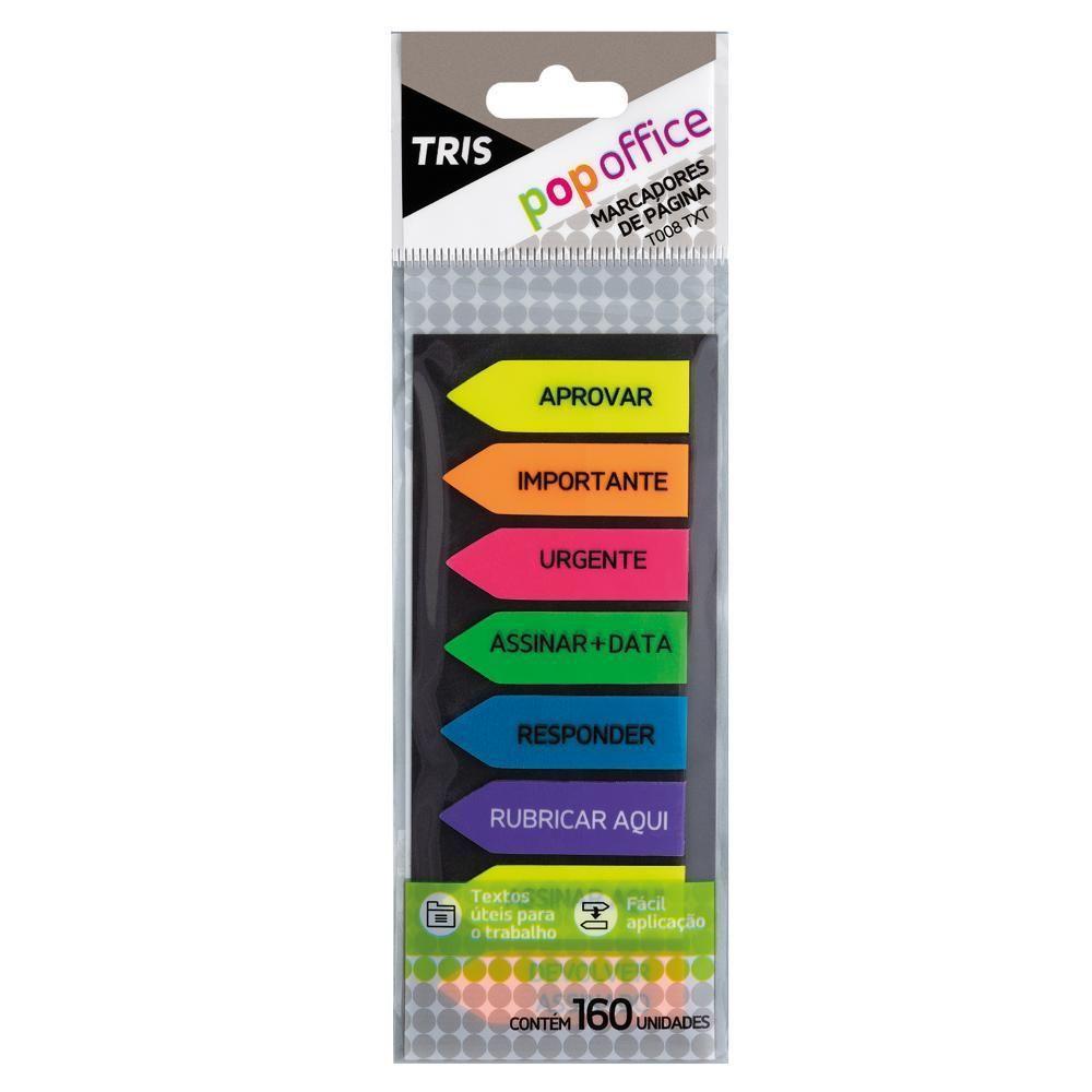 Marcador de Paginas TRIS Pop T008 TxT com 160 Folhas