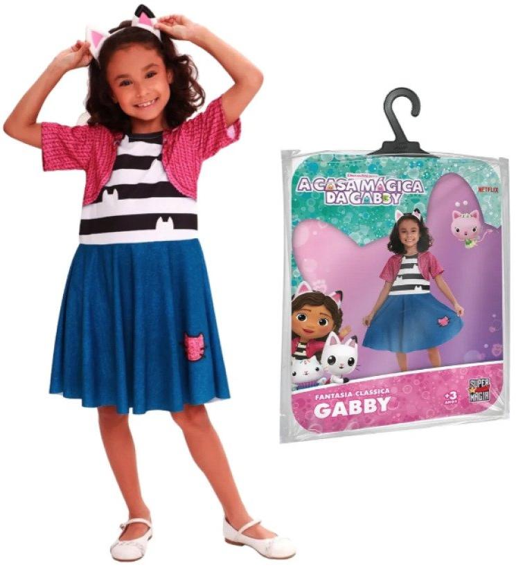 Fantasia Infantil Casa Mágica Da Gabby Tam G Tiara Inclusa Super Magia