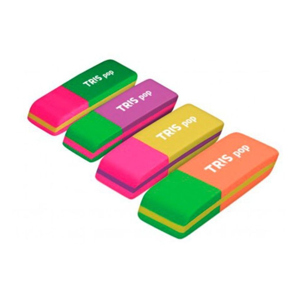 Borracha TRIS Pop Cores em Neon Unidade Sortido