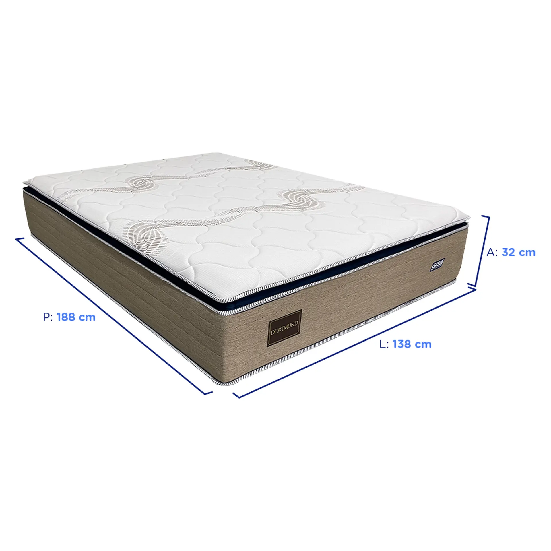 Colchão Cama Box Gazin Molas BlueWave Casal Dortmund 138 x 188