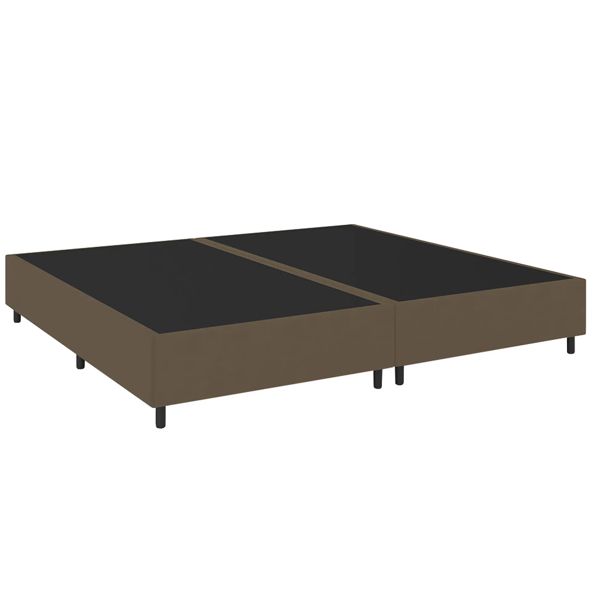 Base Cama Box Gazin Queen Size Universal Ecofácil Suede Liso 158x198 - Marrom