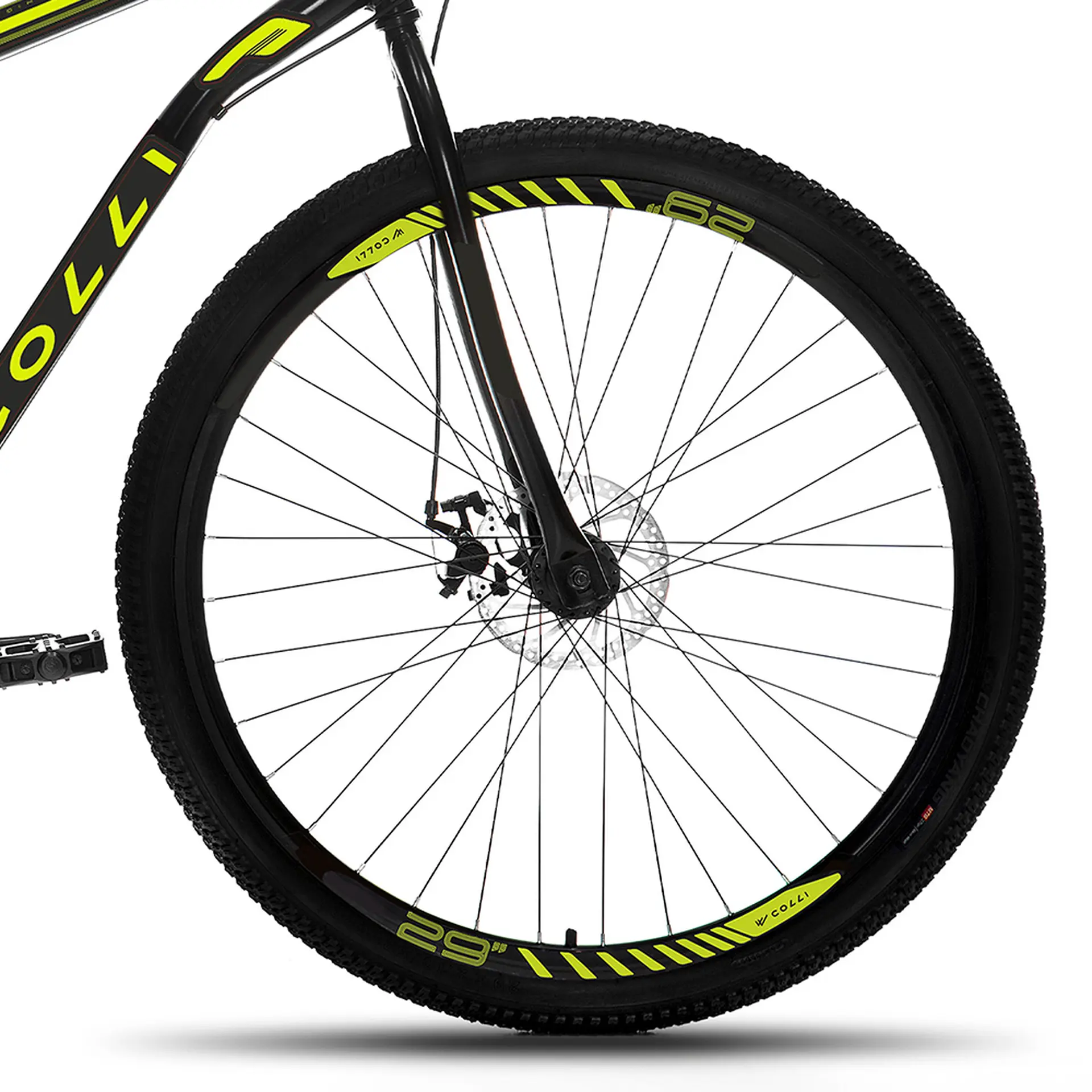 Bicicleta Aro 29 Colli Nantes 21 Marchas Freio a Disco - Pto/Amarelo