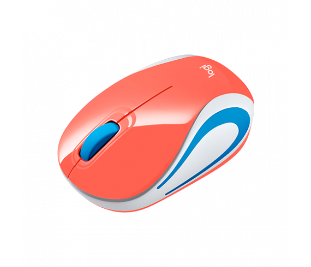 Mouse Logitech M187 Mini sem Fio Coral