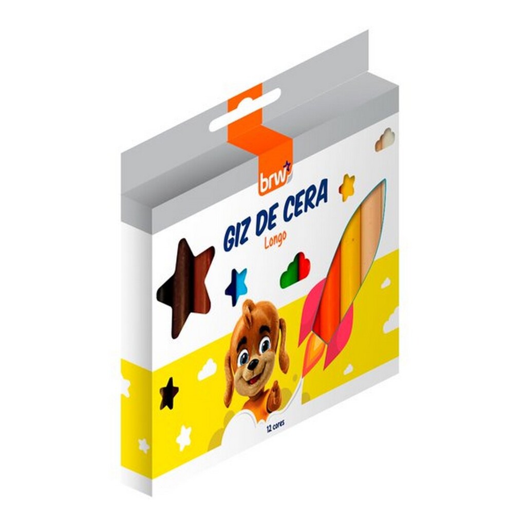 Giz de Cera 12 Cores - BRW - CZ1212