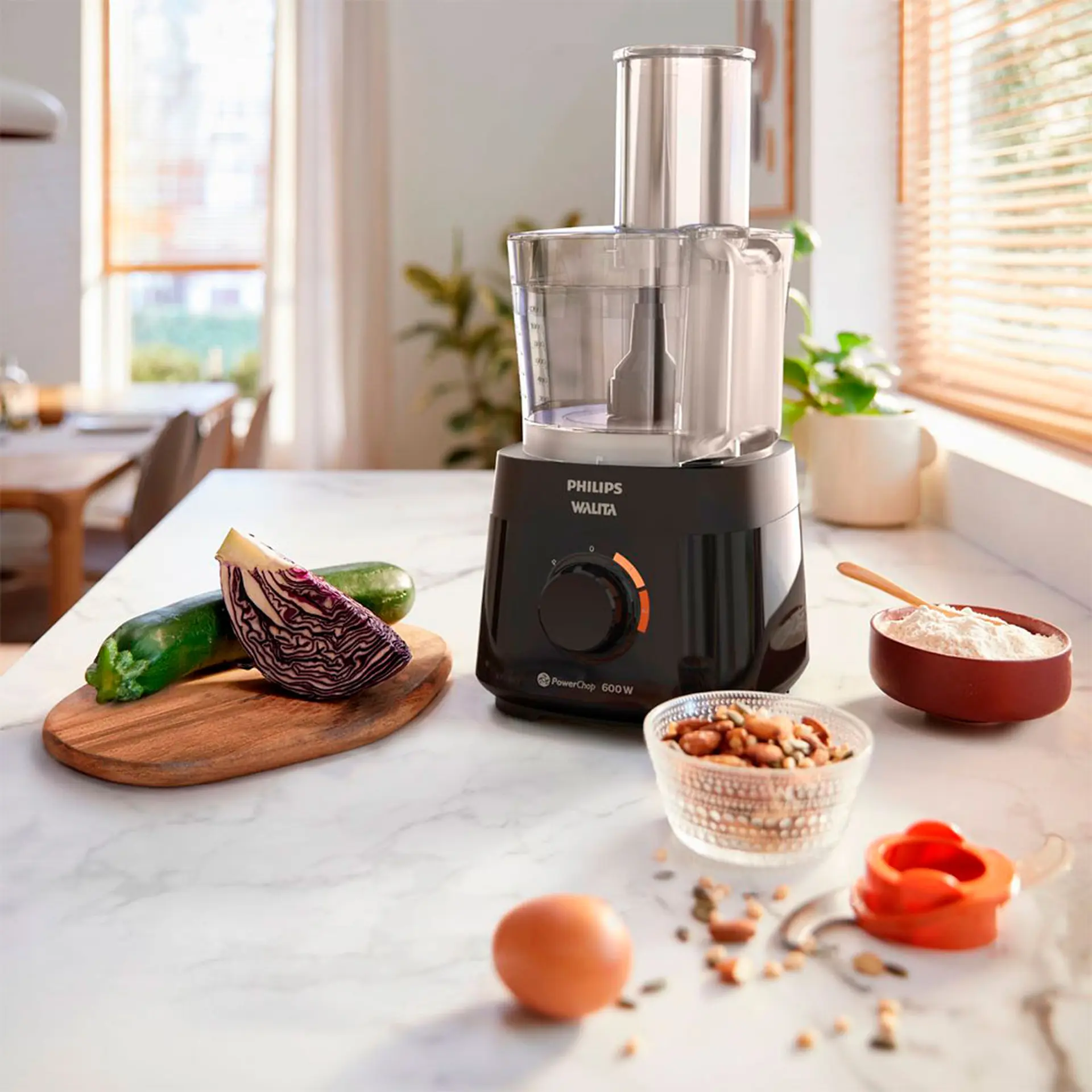 Multiprocessador de Alimentos Philips Walita PowerChop 3 Acessórios RI7300 - Preto - 110 Volts