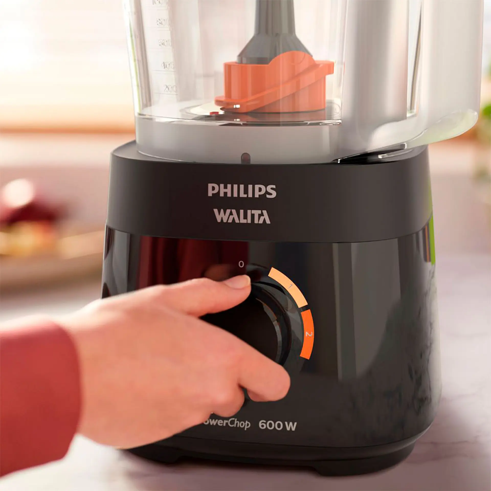 Multiprocessador de Alimentos Philips Walita PowerChop 3 Acessórios RI7300 - Preto - 110 Volts