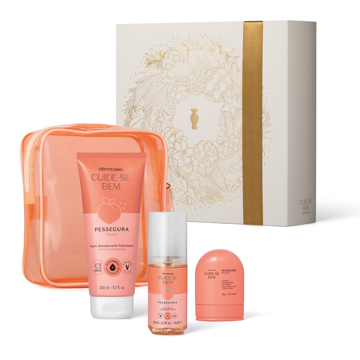 Kit Presente Natal Cuide-Se Bem Pessegura (4 itens)