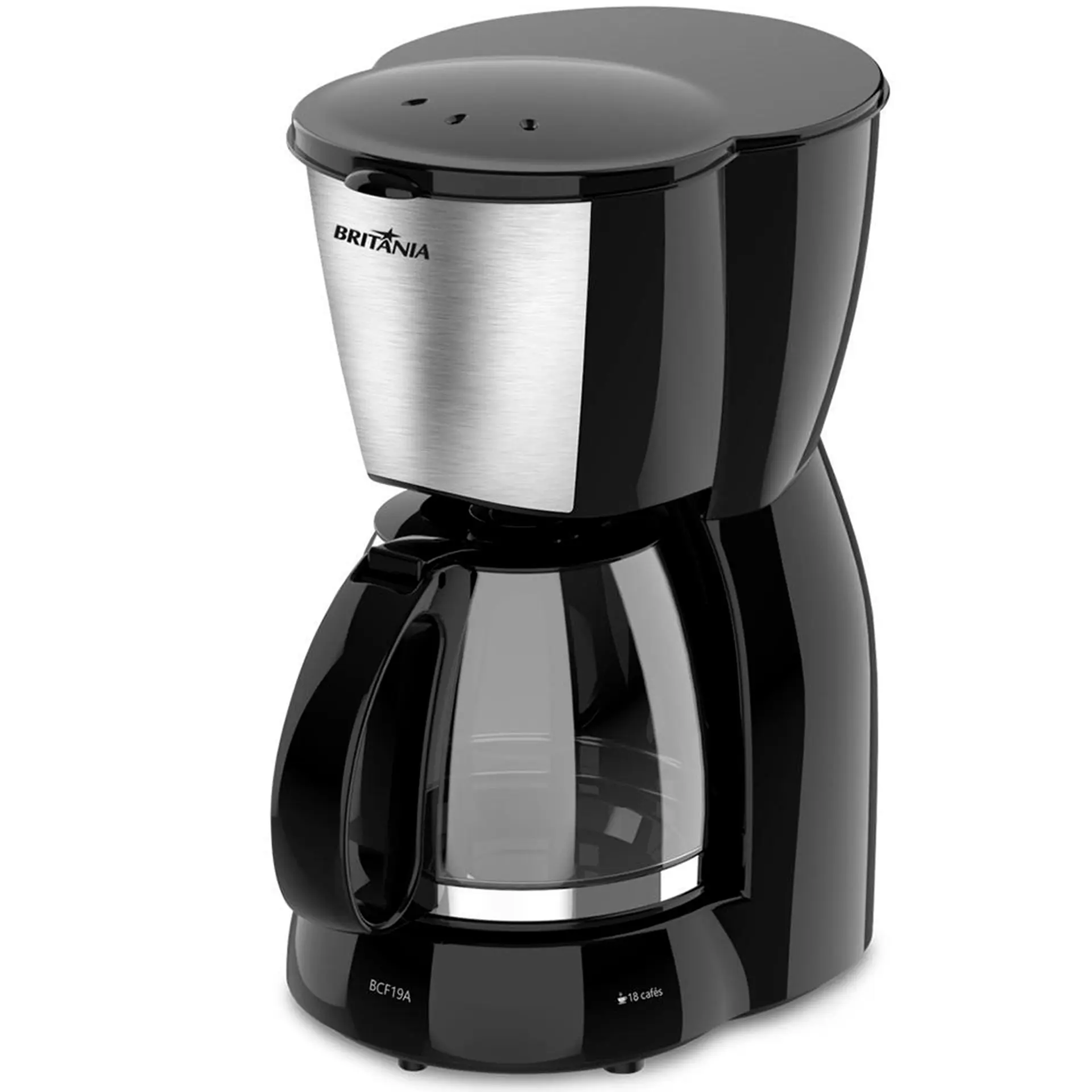 Cafeteria Elétrica Britânia BCF19 18 Xícaras Jarra de Vidro - 110 Volts