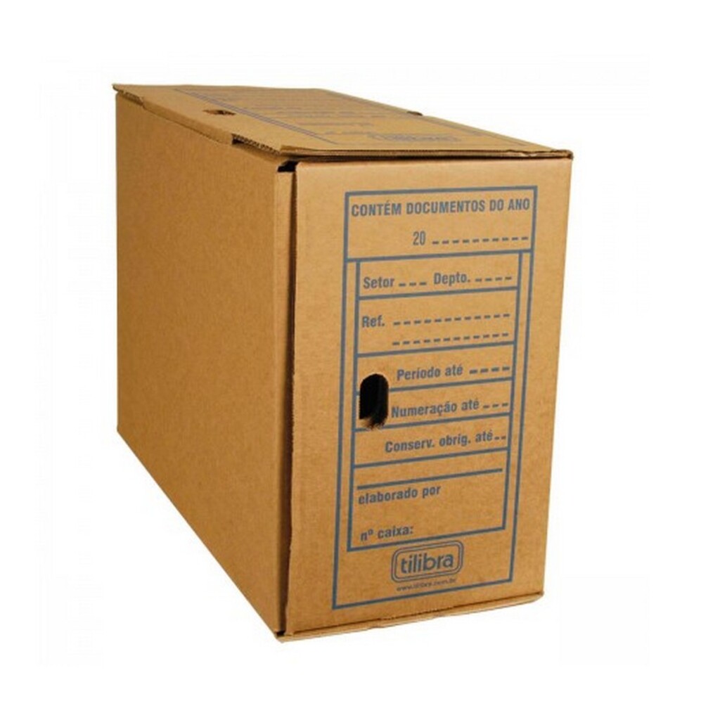 Arquivo Morto Tilibra 40,5x18x29,2 Jumbo Pardo - Pacote com 25 Unidades - 288951