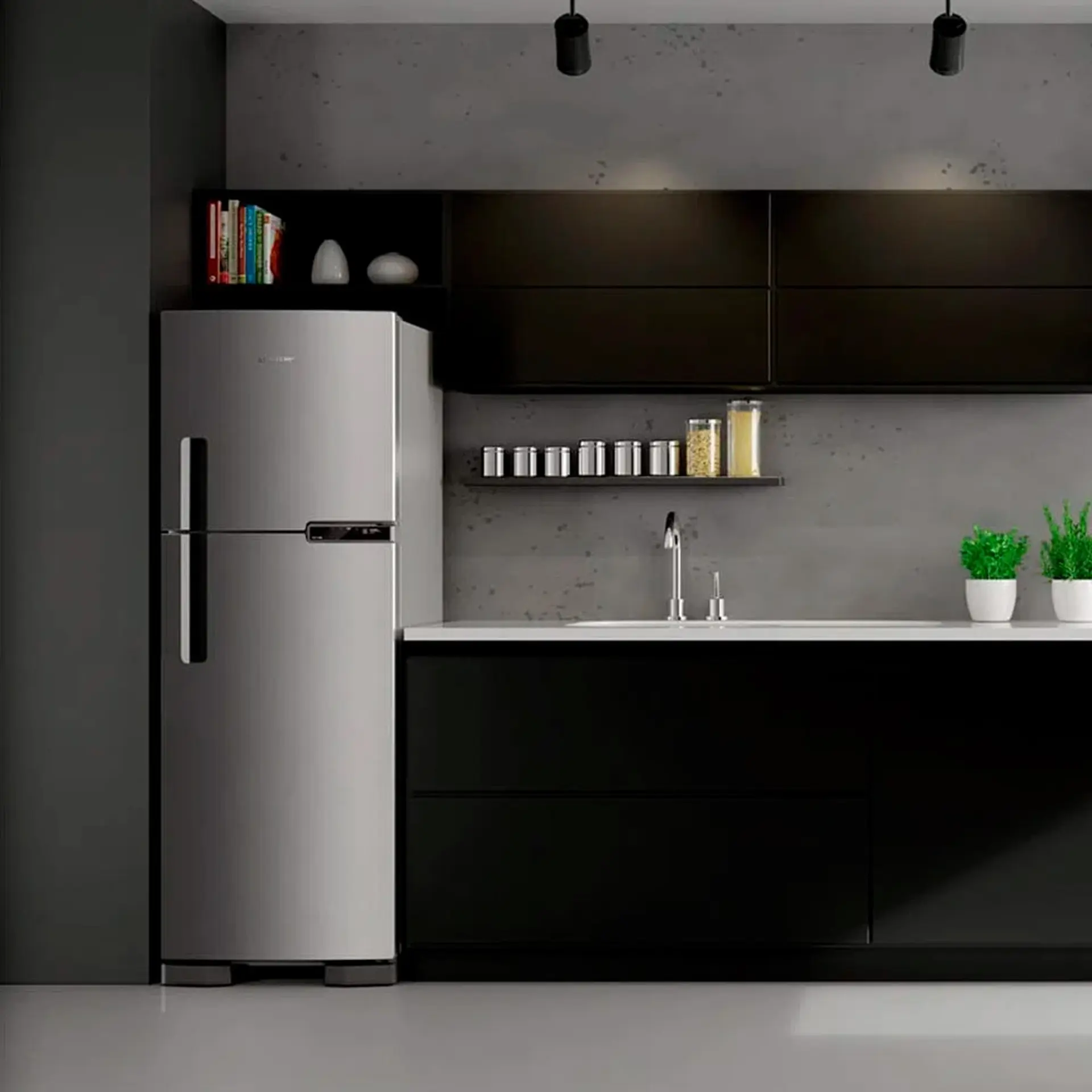 Geladeira Brastemp 375L Frost Free Duplex Cold Room BRM44HK - Inox - 110 Volts