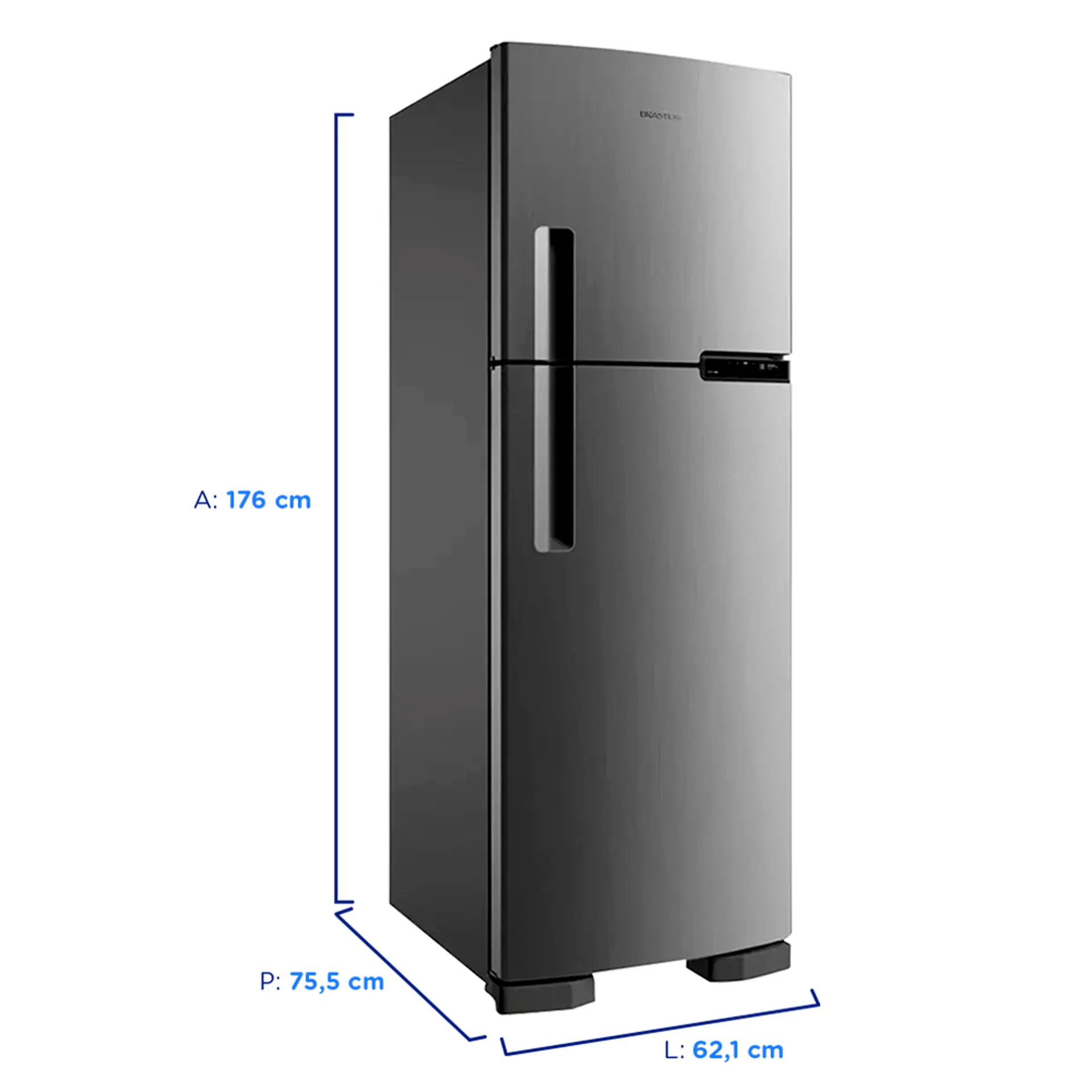Geladeira Brastemp 375L Frost Free Duplex Cold Room BRM44HK - Inox - 110 Volts