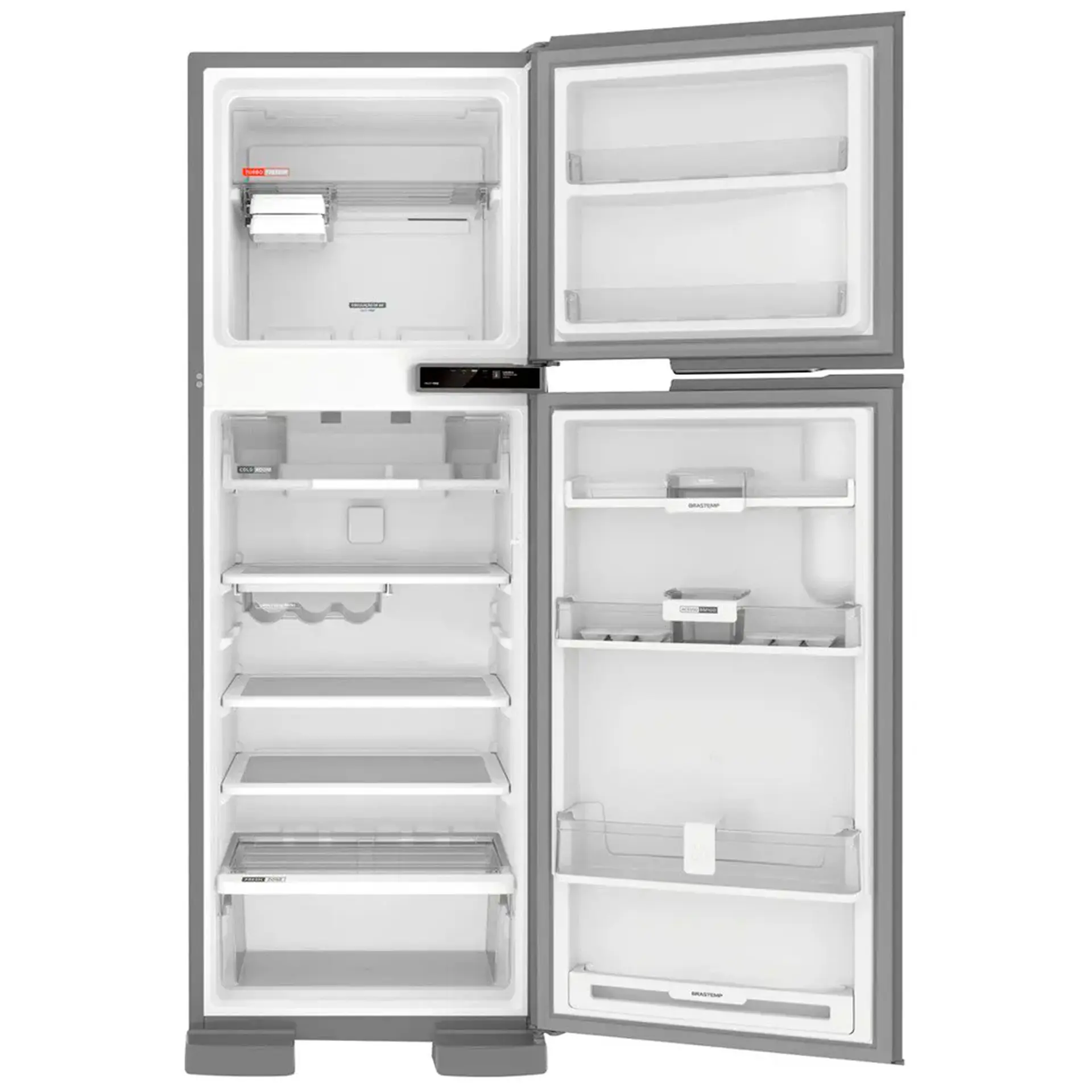 Geladeira Brastemp 375L Frost Free Duplex Cold Room BRM44HK - Inox - 110 Volts
