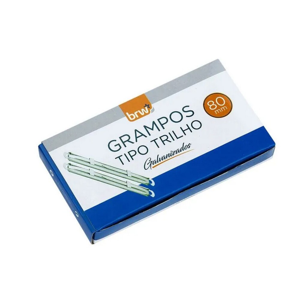 Grampo Trilho Metal BRW Caixa com 50 unidades - GT080