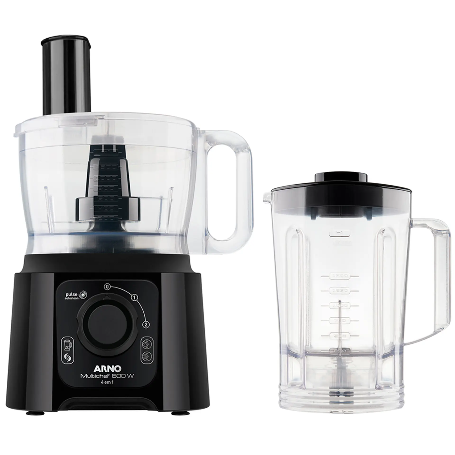 Multiprocessador Arno Multichef 3,1 L 2 Velocidades Secure Look 600W - Preto - 220 Volts