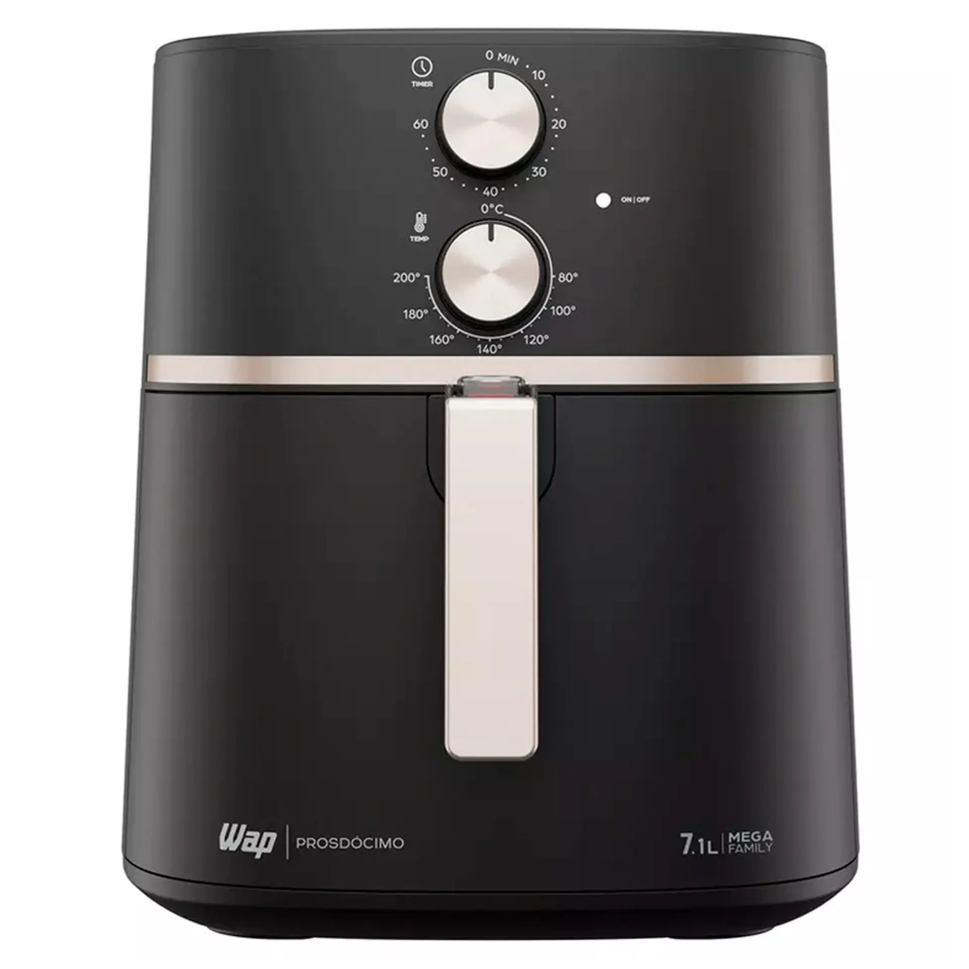 Fritadeira Elétrica Air Fryer Wap Mega Family 7,1L 1700W - Preto - 220 Volts