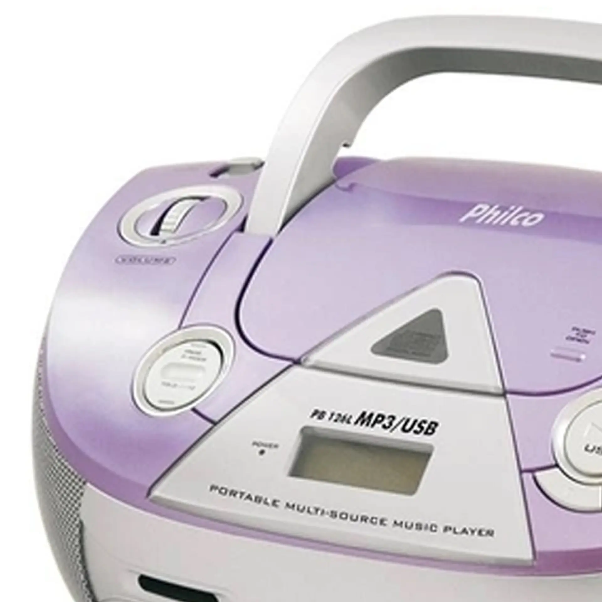 Rádio Portátil Philco PB126 FM 4W USB CD Player - Lilas