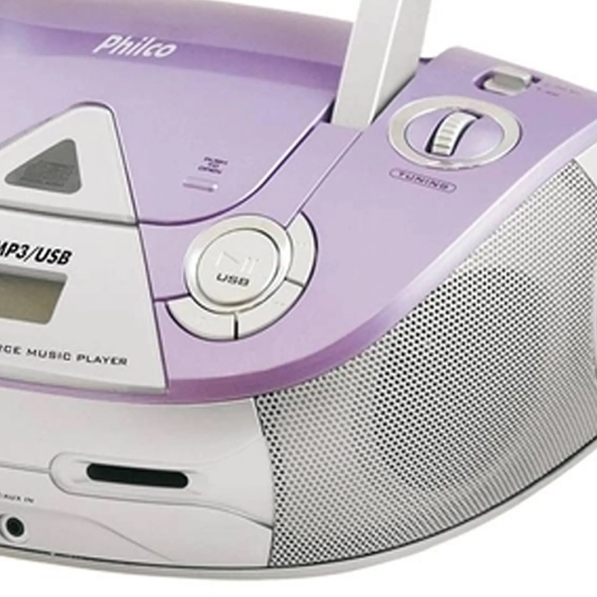 Rádio Portátil Philco PB126 FM 4W USB CD Player - Lilas