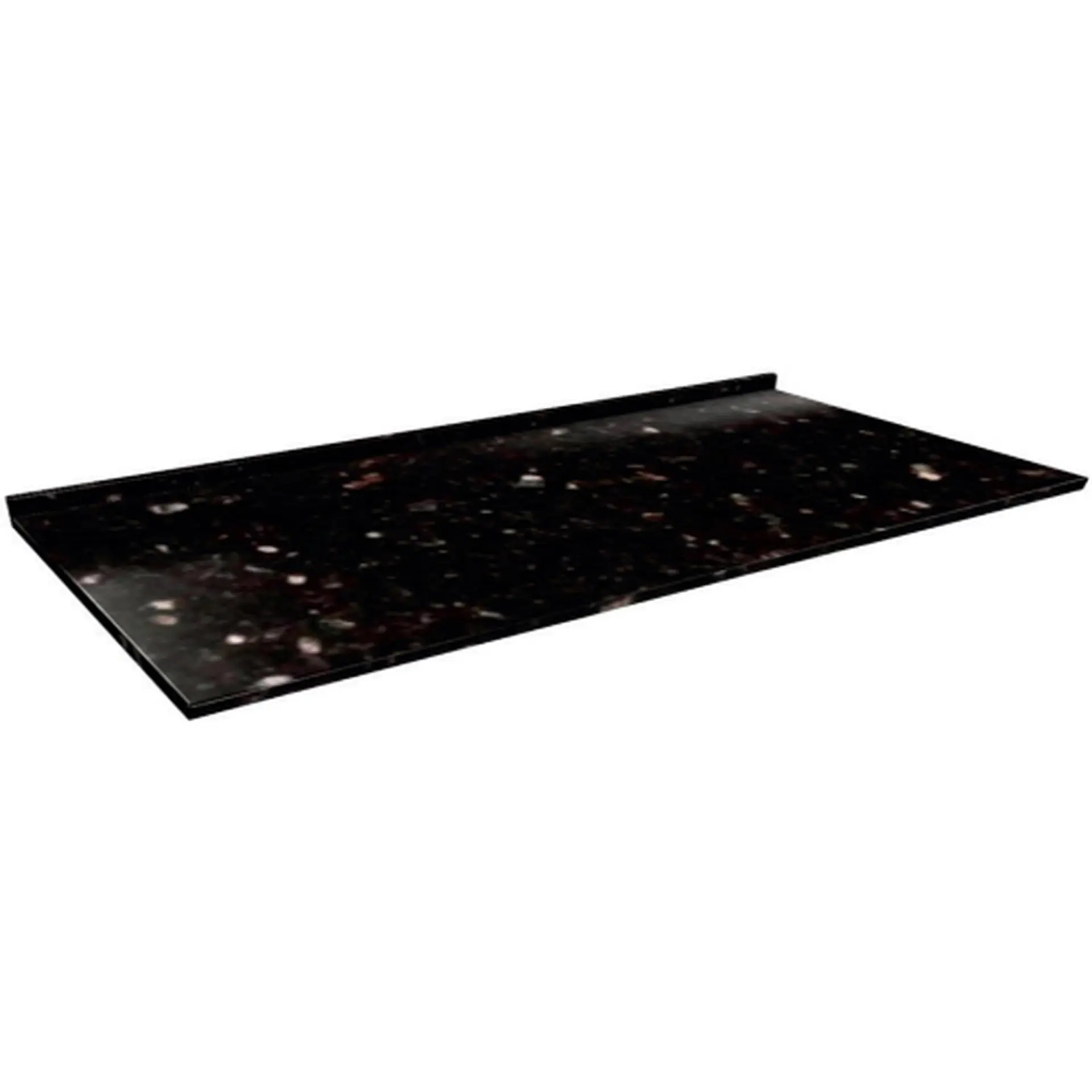 Tampo de Fórmica Granito Auto Brilho 160 cm Telasul - Preto