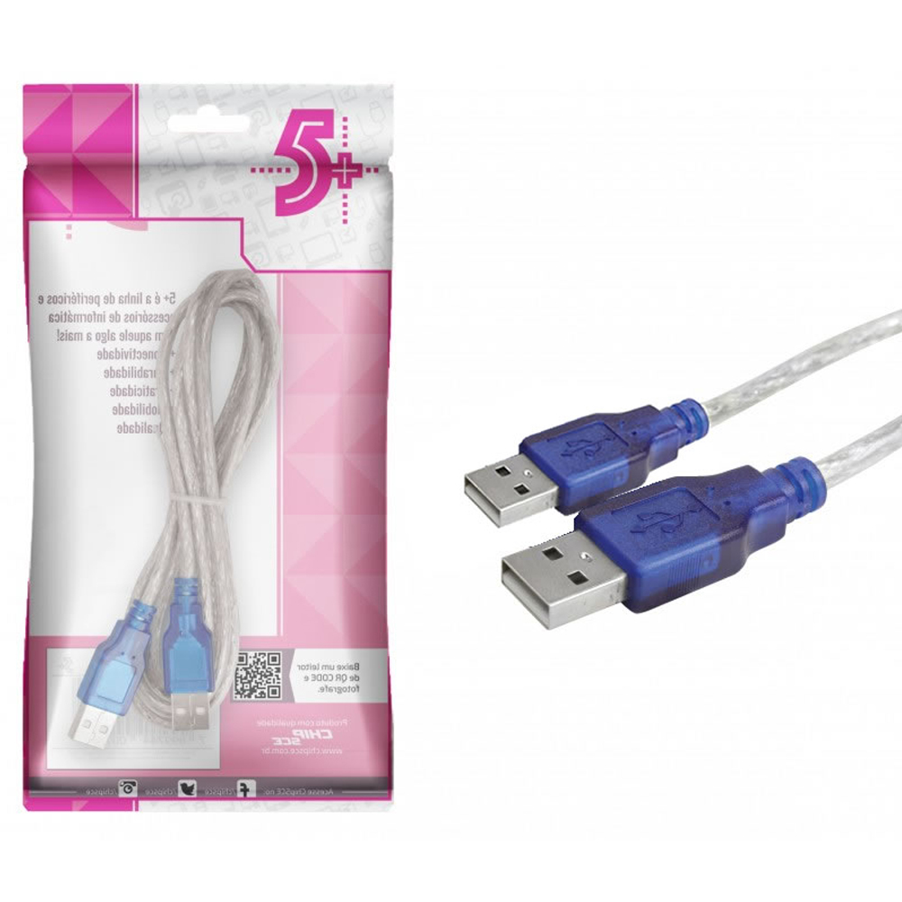 Cabo USB A Macho A Macho 1,8m 2.0 5+ 0180069