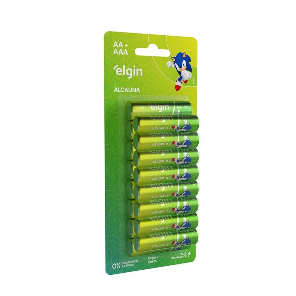 Pilha Alcalina AA e AAA Elgin - 82426 - Blister com 16 Pilhas
