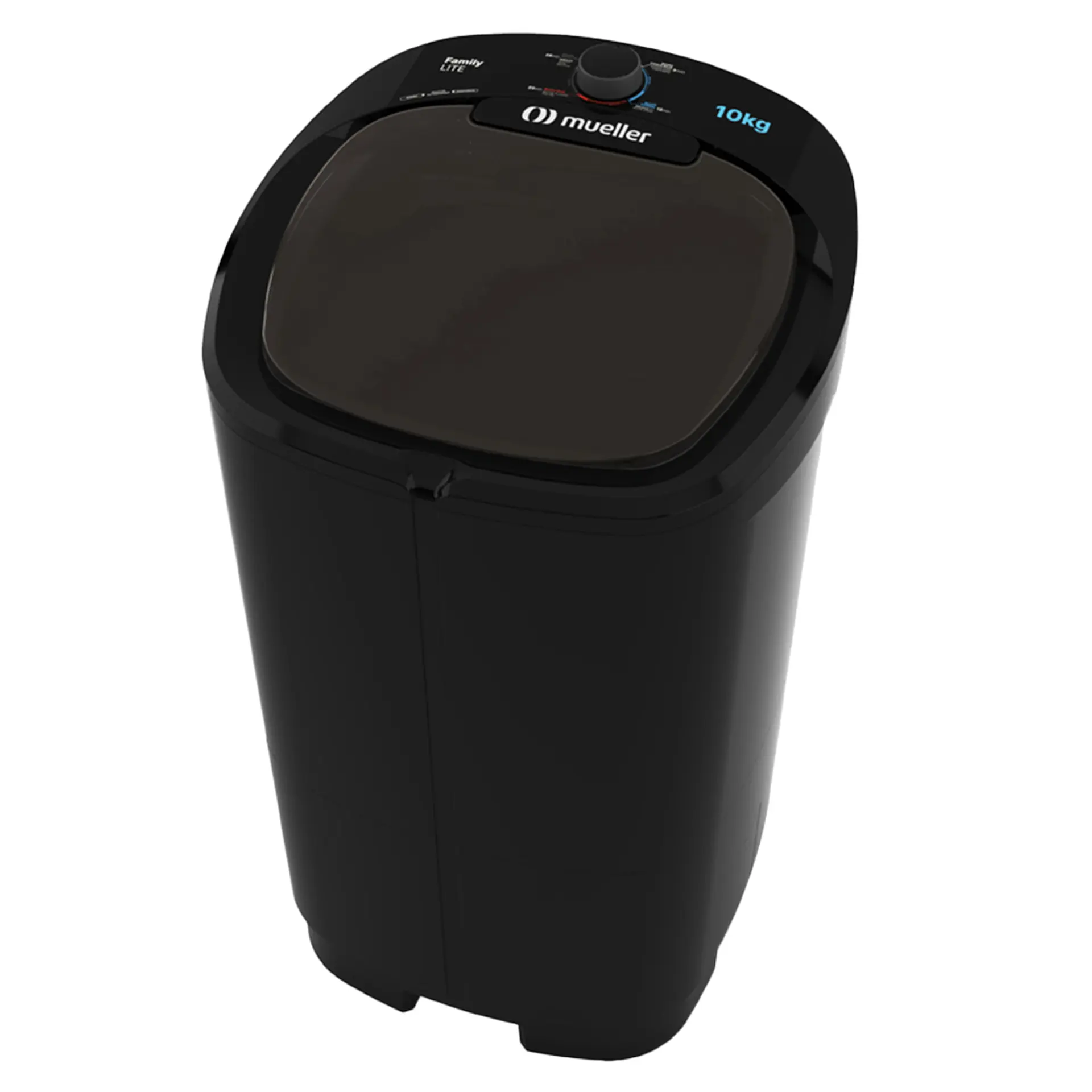 Tanquinho Mueller Family Lite 10kg Semiautomático Dispenser Duplo e Timer - Preto - 110 Volts