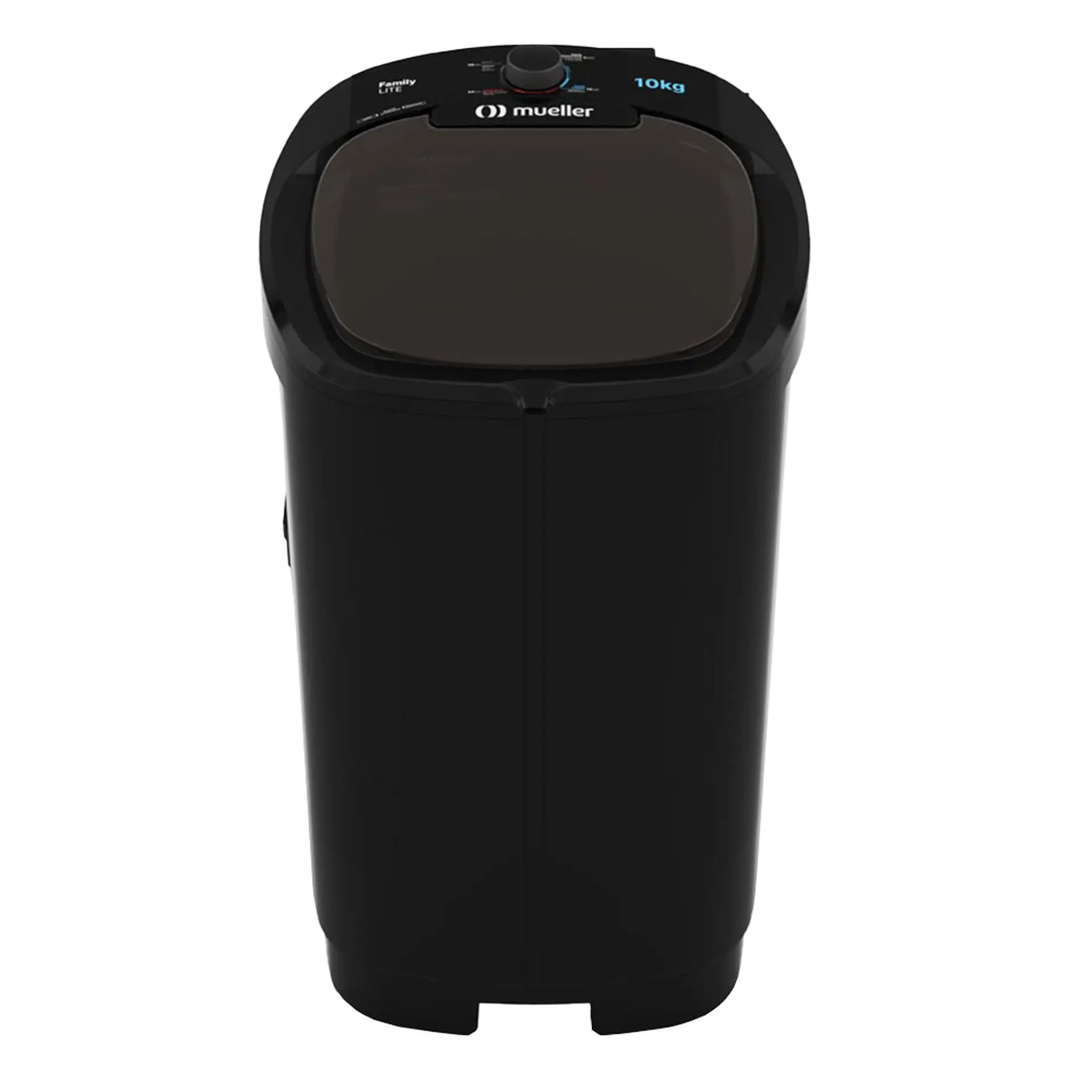 Tanquinho Mueller Family Lite 10kg Semiautomático Dispenser Duplo e Timer - Preto - 110 Volts