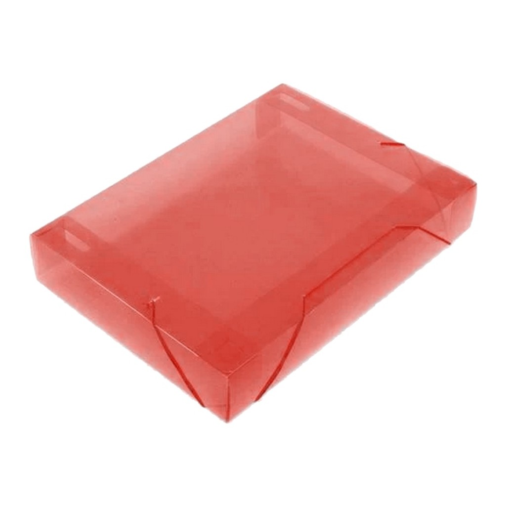 Pasta Aba Elástico 335 x 245mm Lombo 5,5cm Vermelho Solft Polibras - Pacote com 10 Unidades - 160707