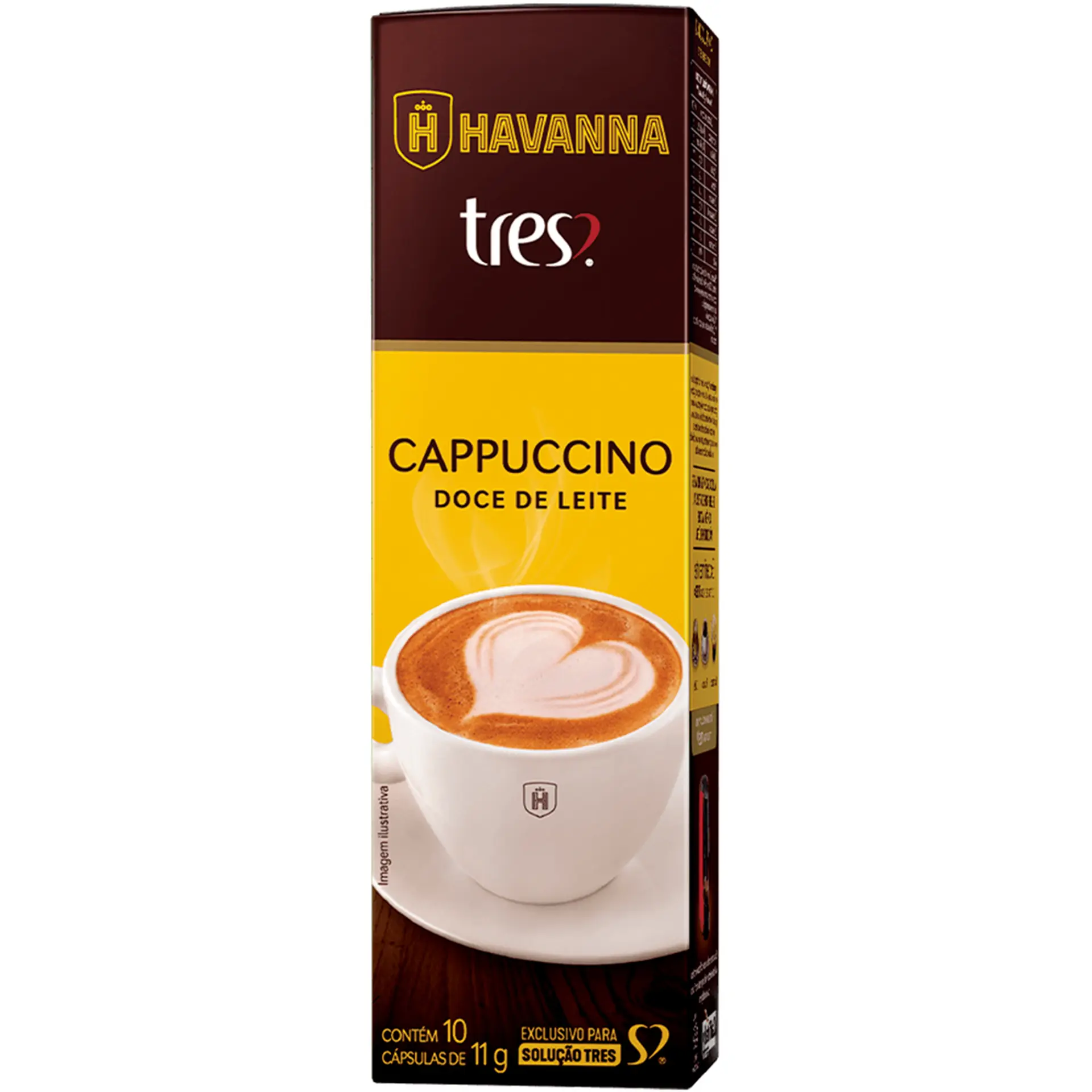 Cápsula de Café Três Corações Cappuccino Doce de Leite Havanna 10 Unidades