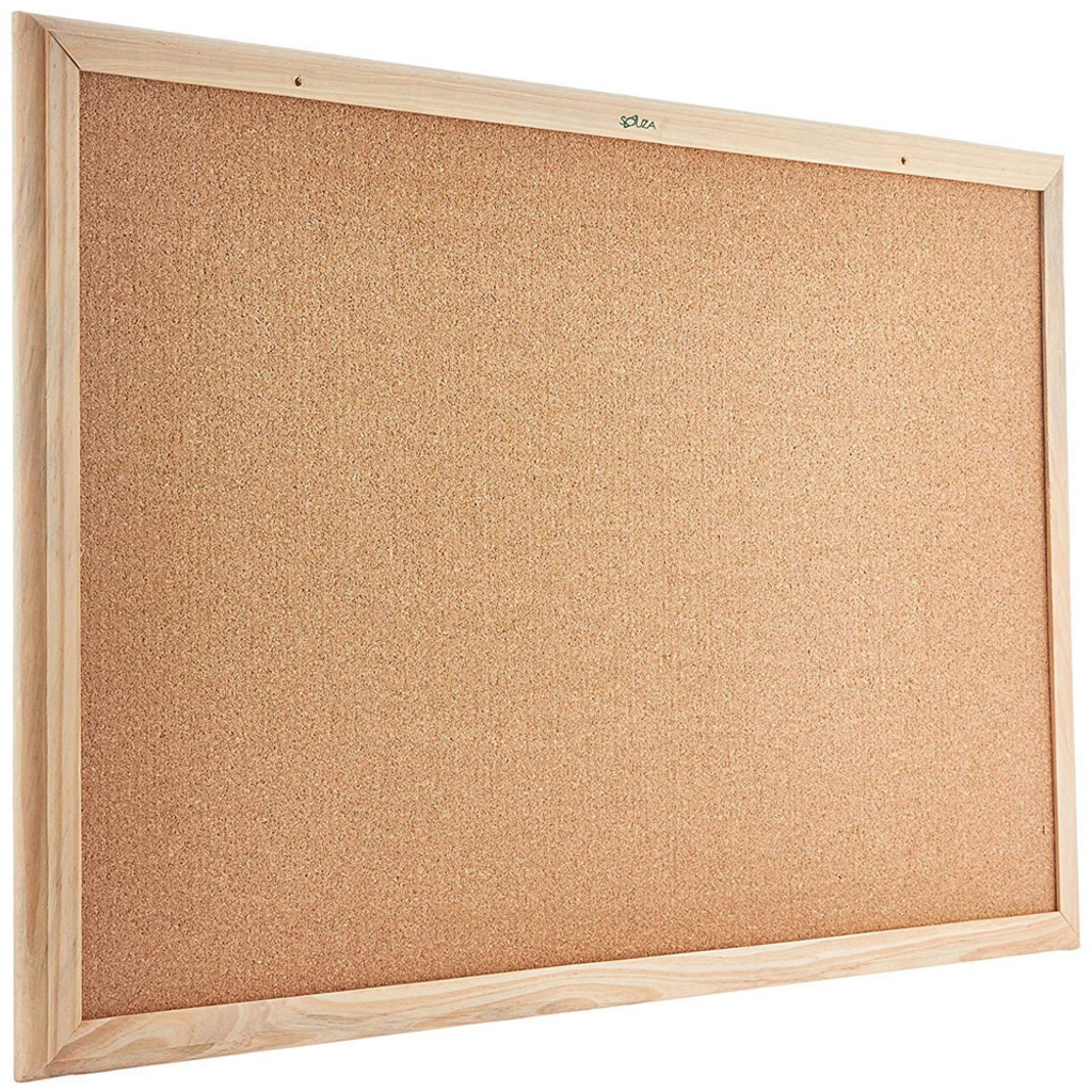 Quadro de Avisos em Cortiça Standard 100x70 Cm com Moldura de Madeira Souza - 3214