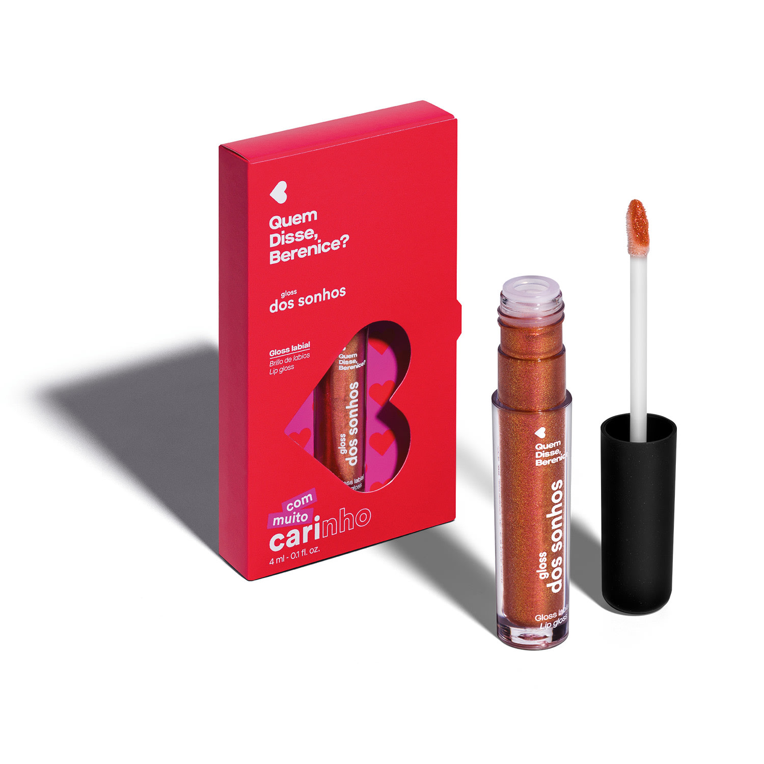 Gloss Labial Marrom Avermelhado Dos Sonhos Especial Quem Disse, Berenice? 4ml