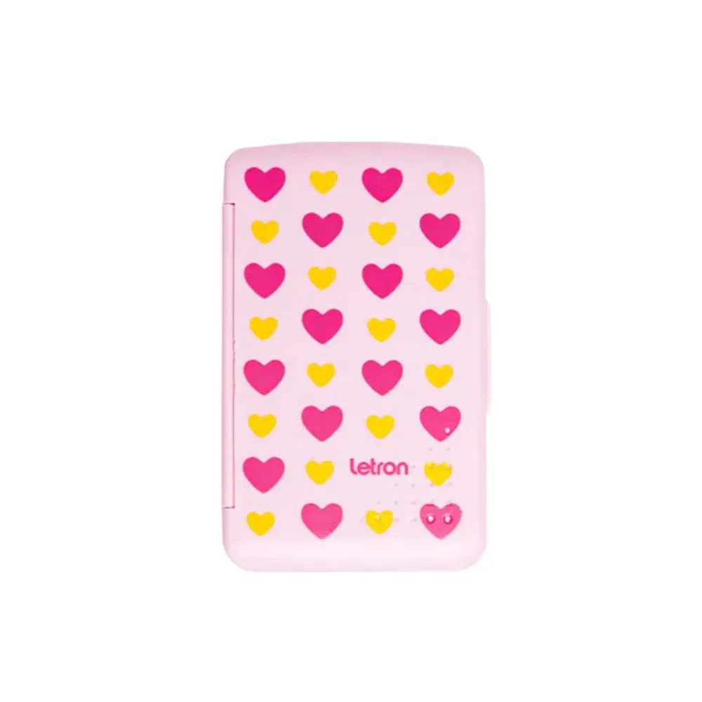 Calculadora Letron Pequena 8 Dígitos Flip Estampa Coração