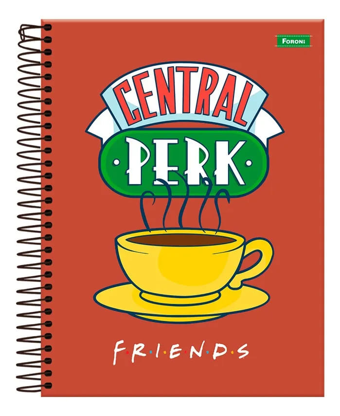 Caderno Universitário Foroni Friends Colegial Médio Capa Dura 160 Folhas com 10 Matérias Sortido