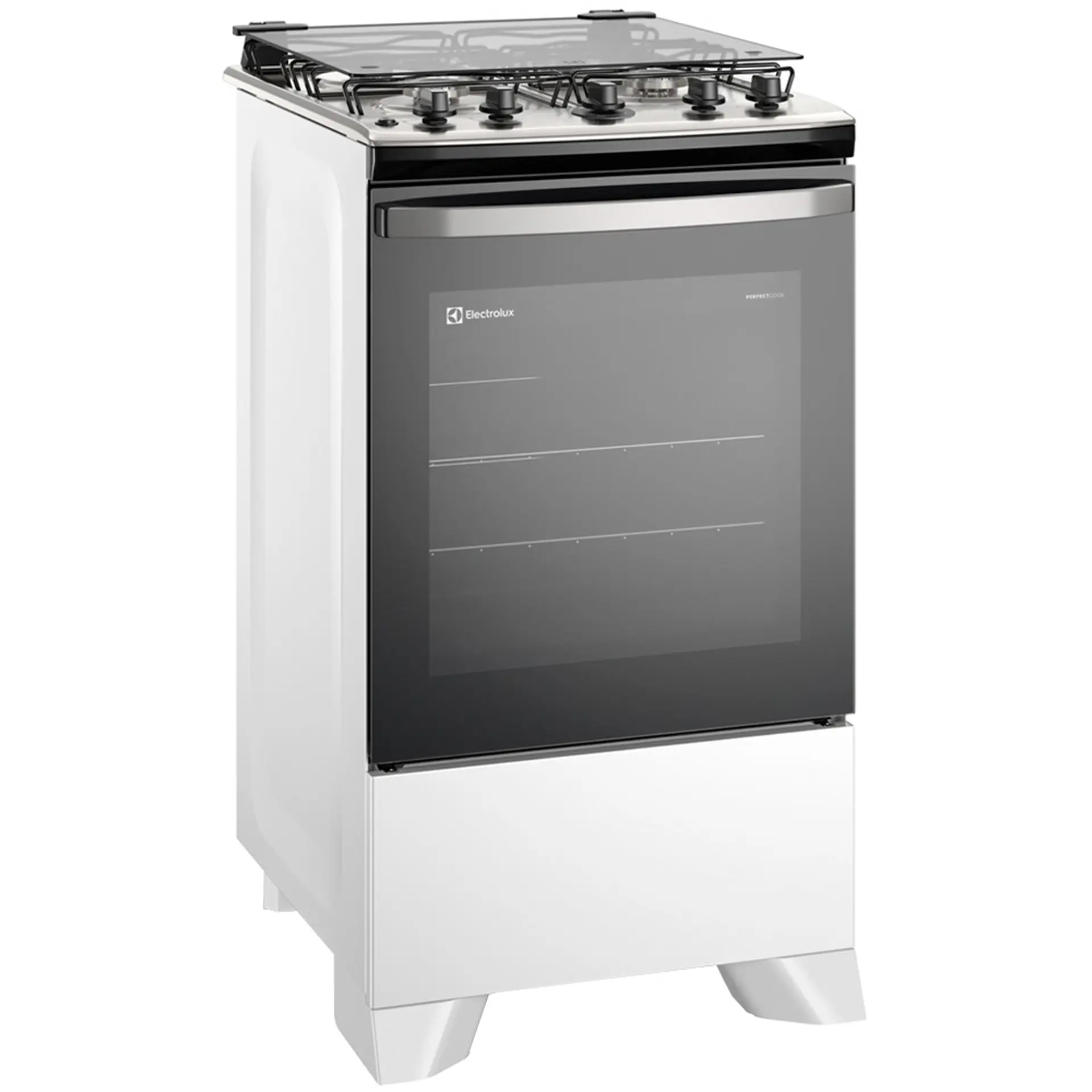 Fogão Electrolux Efficient FE4IB Automático Mesa Inox Forno 72,6L - Branco - Bivolt